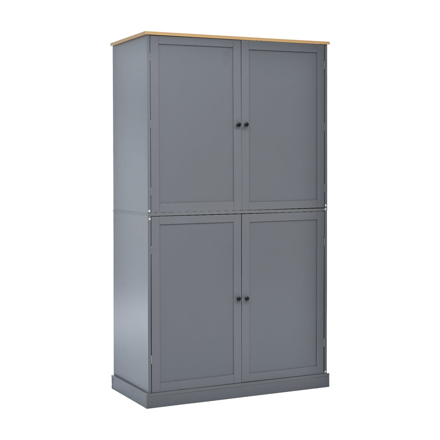 [Assembly Video Provided]TOPMAX 40.2x20x71.3inch High Freestanding Kitchen Pantry Large Cupboard Storage Cabinet with 2 Drawers, 2 Adjustable Shelves, 8 Door Shelves for Kitchen, Dining Room,Gray