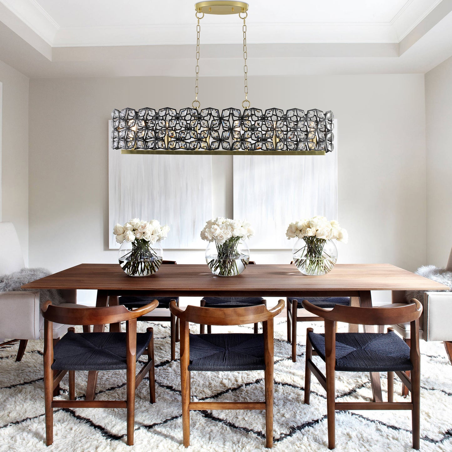 Modern Champagne Gold Oval Crystal ceiling chandelier  Luxury Home Decor Light Fixture