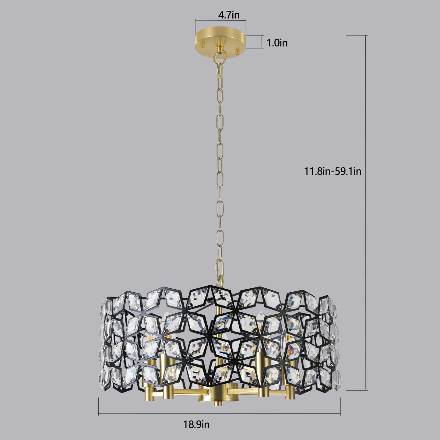 Modern Crystal Chandelier for Living-Room Round Cristal Lamp Luxury Home Decor Light Fixture