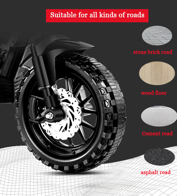 Electric Motorcycle for Kids, kids ride on  motorcycle, Tamco 12V  Electric Dirt  Bike with Training Wheels, Hand Racing   Foot Brake,PU seat,   Ride on Motorcycle for  3~6 years Boys Girls gift