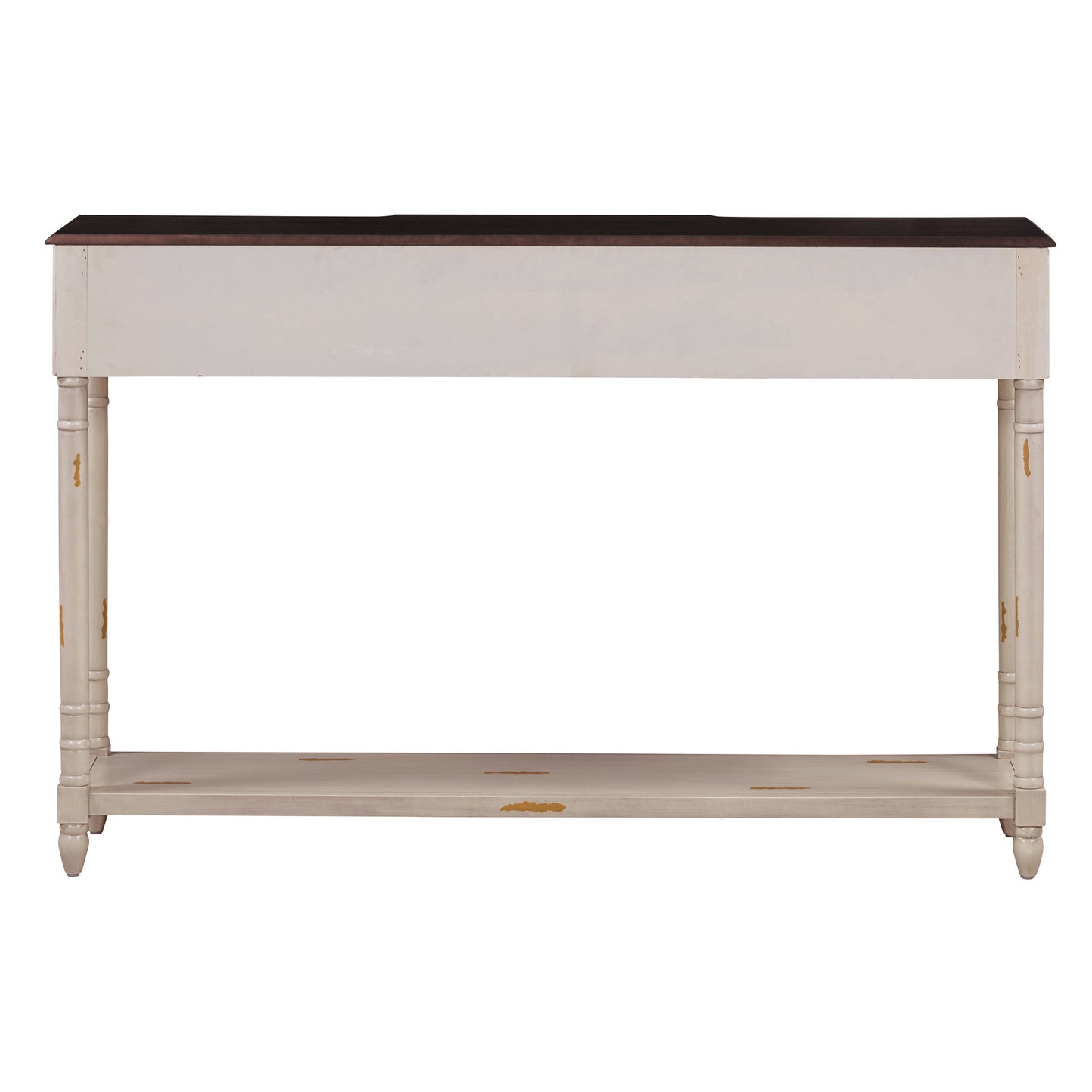 TREXM Console Table Sofa Table with Drawers for Entryway with Projecting Drawers and Long Shelf (Beige, OLD SKU: WF189574AAD)