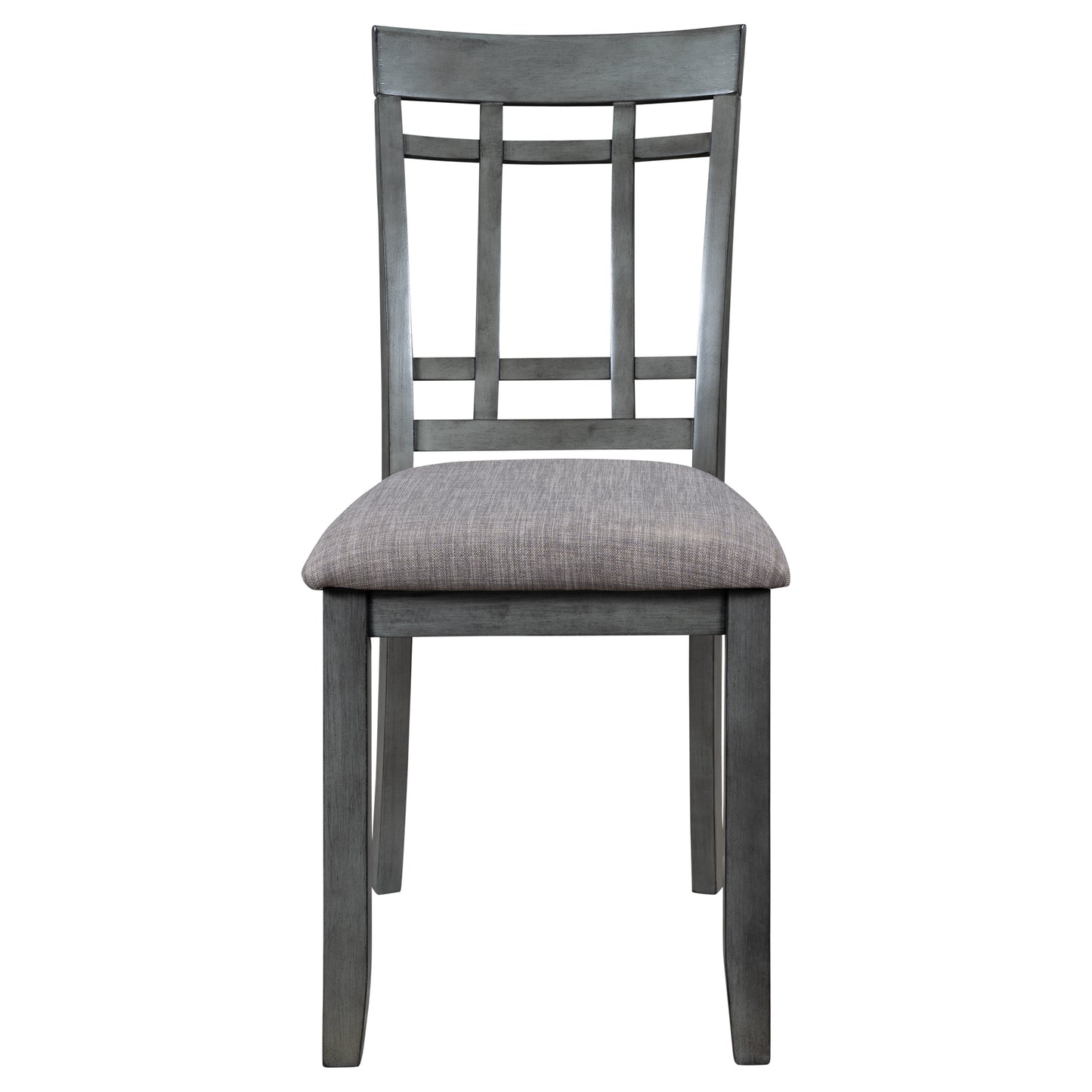 TOPMAX 6 Piece Wooden Dining Table set, Kitchen Table set with 4 Chairs and Bench, Farmhouse Rustic Style,Gray