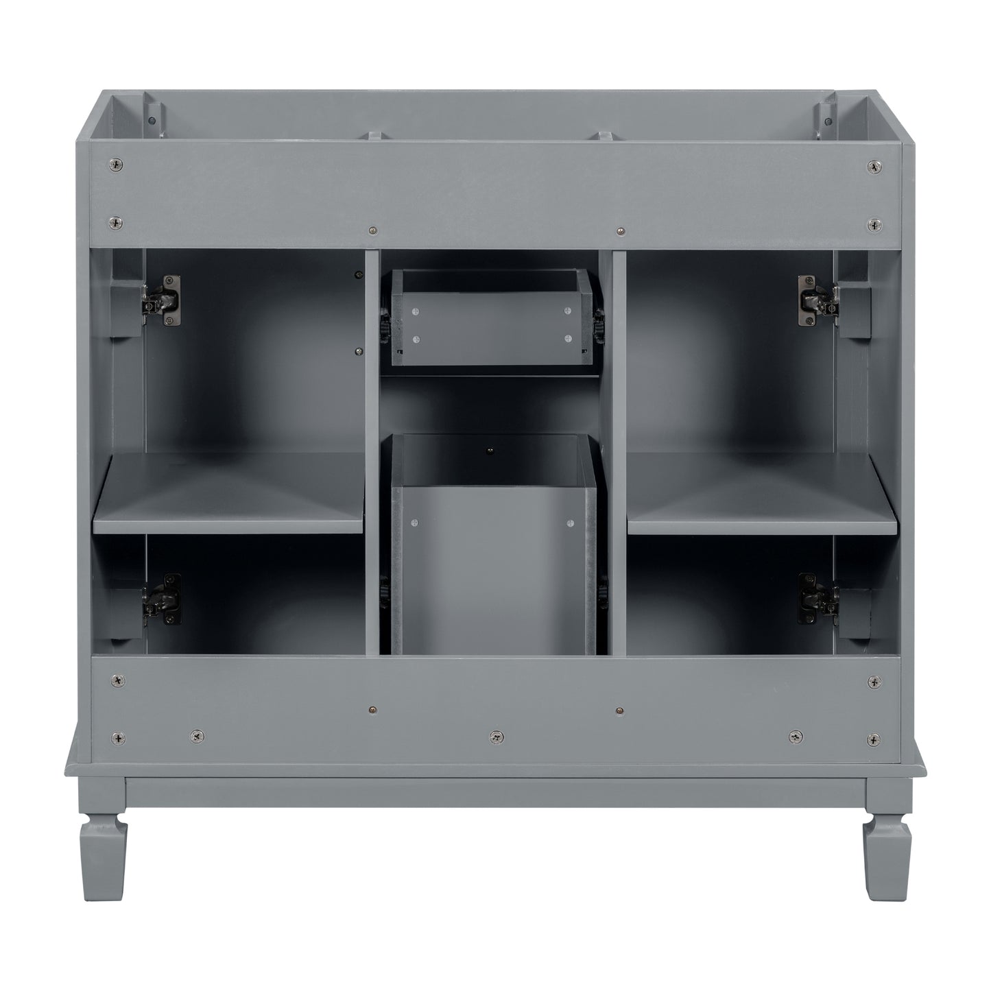 36'' Bathroom Vanity without Top Sink, Cabinet only, Modern Bathroom Storage Cabinet with 2 Soft Closing Doors and 2 Drawers(NOT INCLUDE BASIN SINK)
