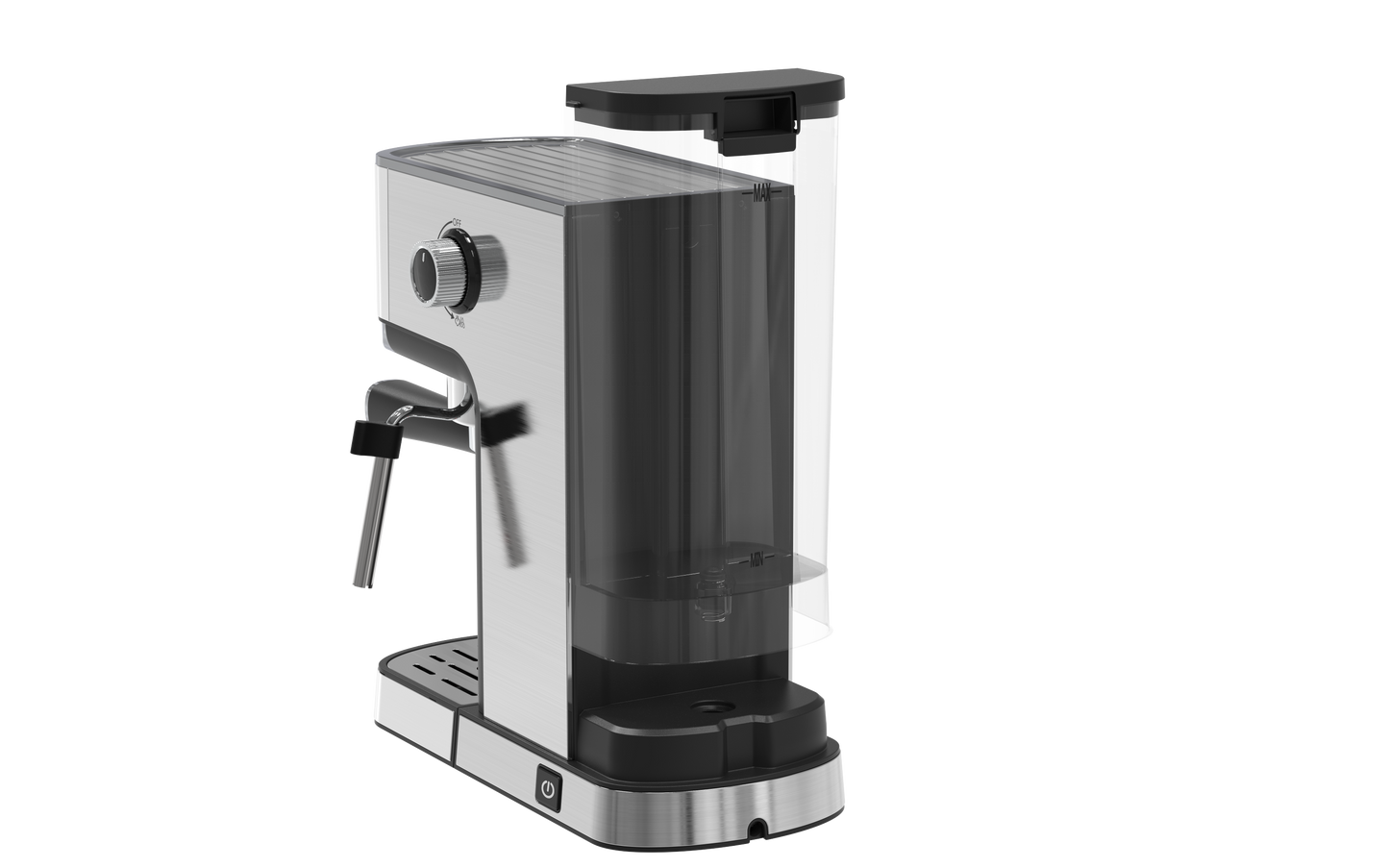 Geek Chef Espresso Machine, Cappuccino & Latte Machine with ESE POD Filter & Milk Frother Steam Wand, Accurate Temperature & Time Control, Compact Coffee Machine for Home,Stainless Steel