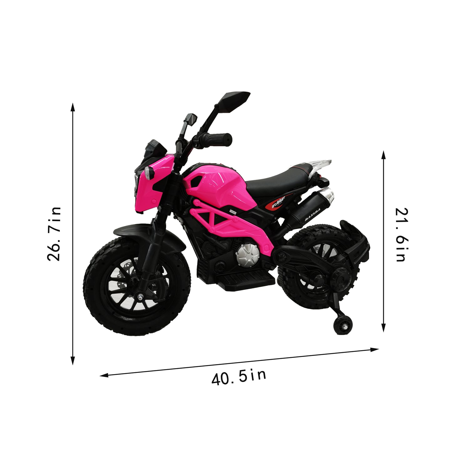 Electric Motorcycle for Kids, kids ride on motorcycle, Tamco 12V Electric Dirt Bike with Training Wheels, Hand Racing Foot Brake,PU seat, Ride on Motorcycle for 3~6 years Boys Girls gift