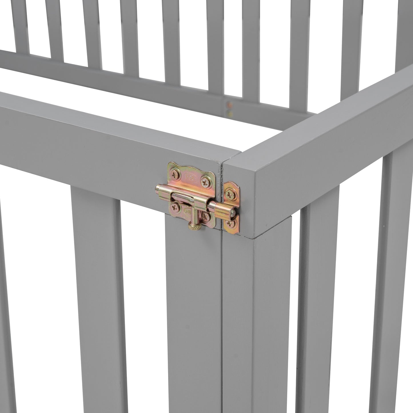 Full Size Wood Daybed Frame with Fence, Gray（OLD SKU:WF289662AAE）