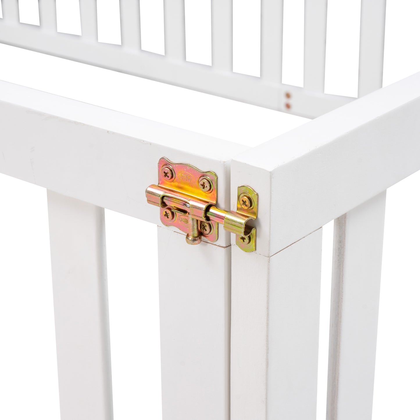 Full Size Wood Daybed Frame with Fence, White（OLD SKU:WF289662AAK）
