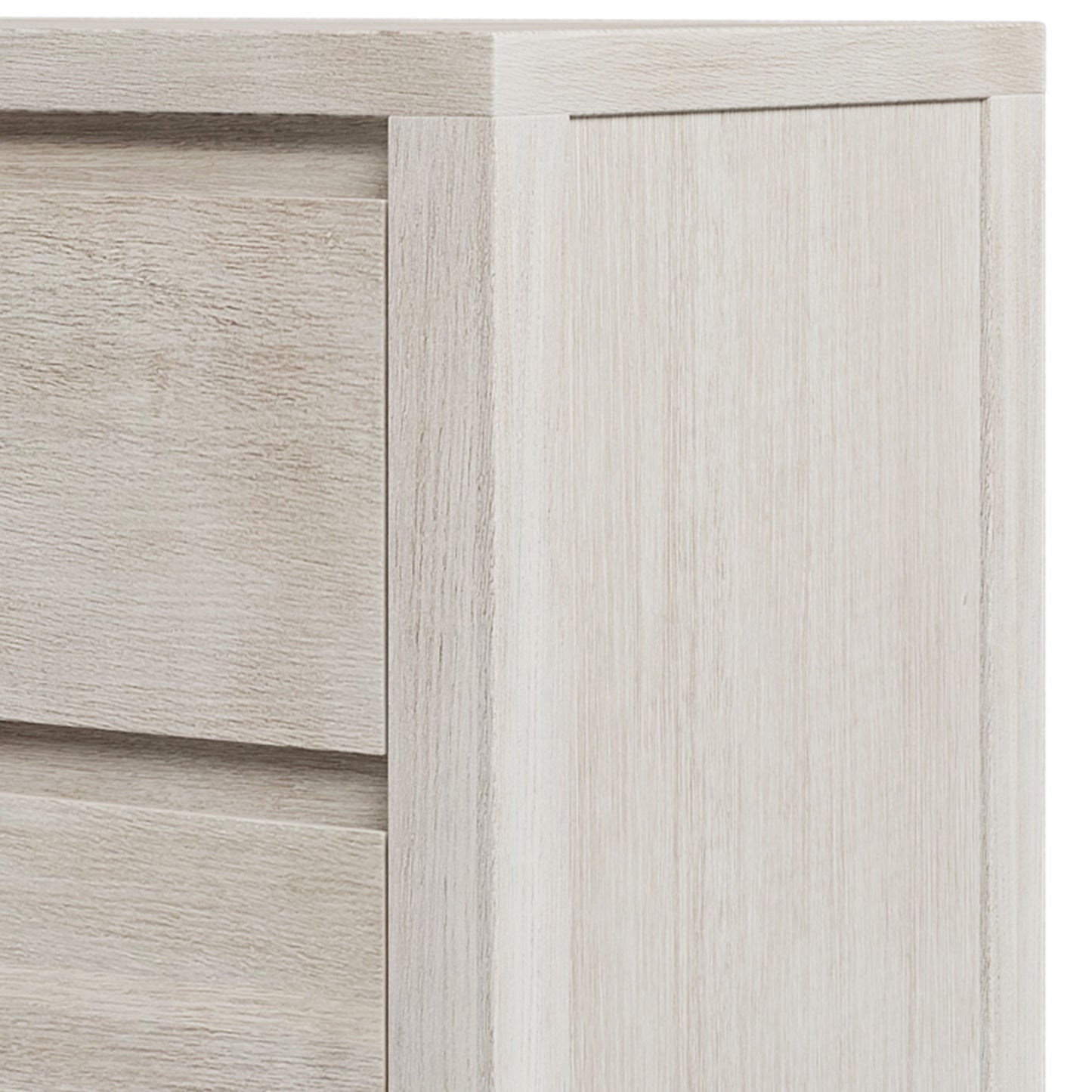 Modern Style Wood Veneer 6-Drawer Dresser for Bedroom, Living Room, Stone Gray