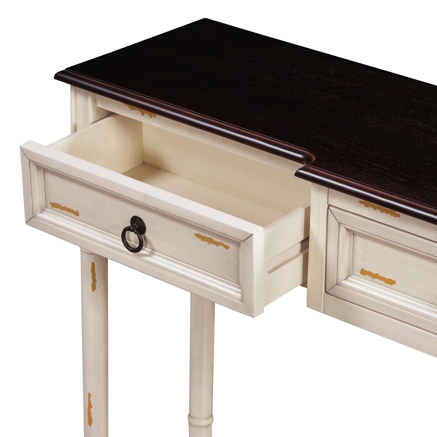 TREXM Console Table Sofa Table with Drawers for Entryway with Projecting Drawers and Long Shelf (Beige, OLD SKU: WF189574AAD)