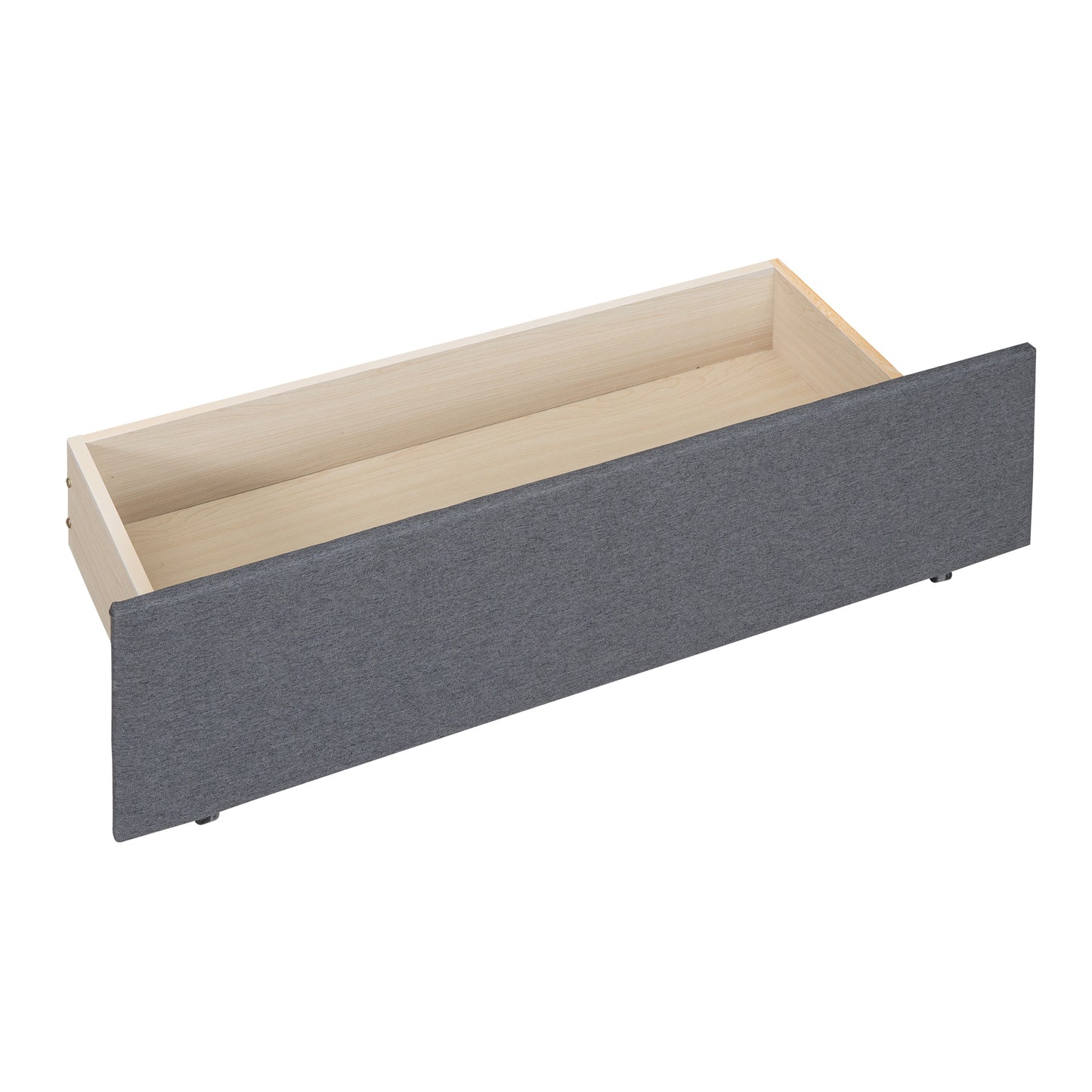 Full Size Upholstered Platform Bed with Classic Headboard and 4 Drawers, Linen Fabric, Gray