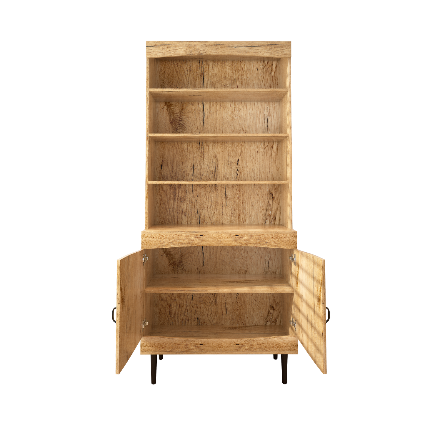 72" Kitchen Pantry Cabinet, Tall Storage Cabinet, Pantry Cupboard with Doors and Adjustable Shelves, Modern Utility Pantry Cabinet for Dining Room, Living Room (Walnut)