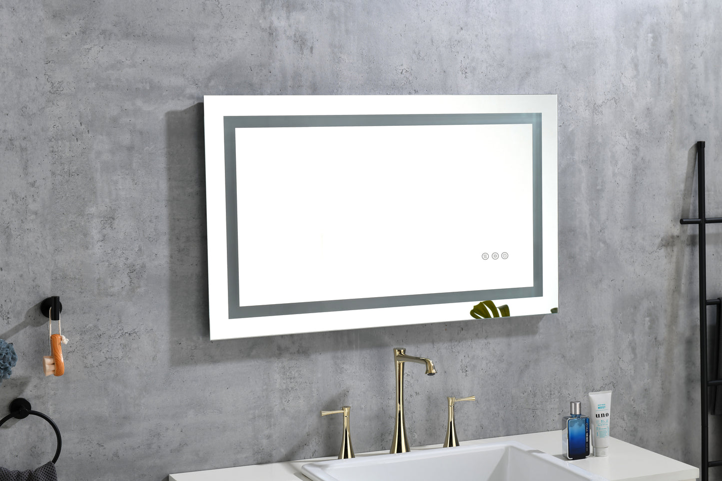 LED Bathroom Mirror32   "x  24 " with Front and Backlight, Large Dimmable Wall Mirrors with Anti-Fog, Shatter-Proof, Memory, 3 Colors, LED Vanity Mirror
