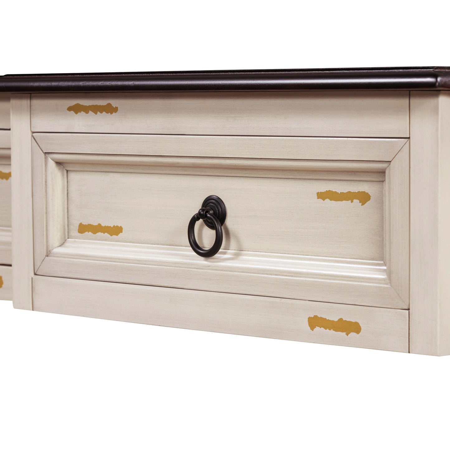 TREXM Console Table Sofa Table with Drawers for Entryway with Projecting Drawers and Long Shelf (Beige, OLD SKU: WF189574AAD)