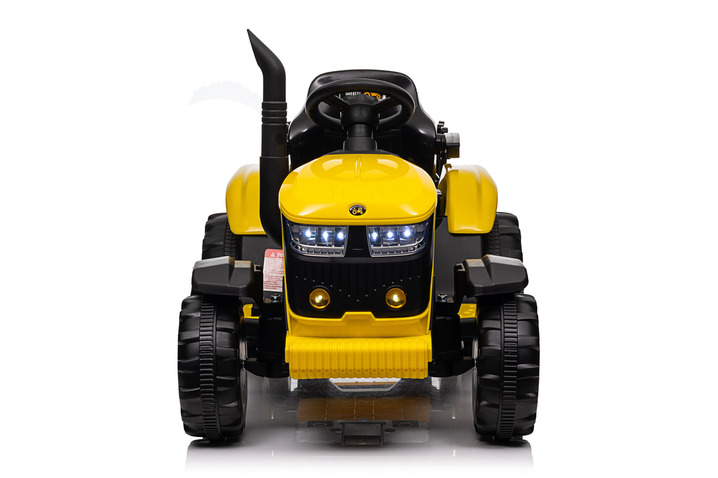 Ride on Tractor, 12 V Battery Powered Electric Vehicle Toy w/Remote Control,music, LED Lights, Removable trailer bucket, Safety Belt