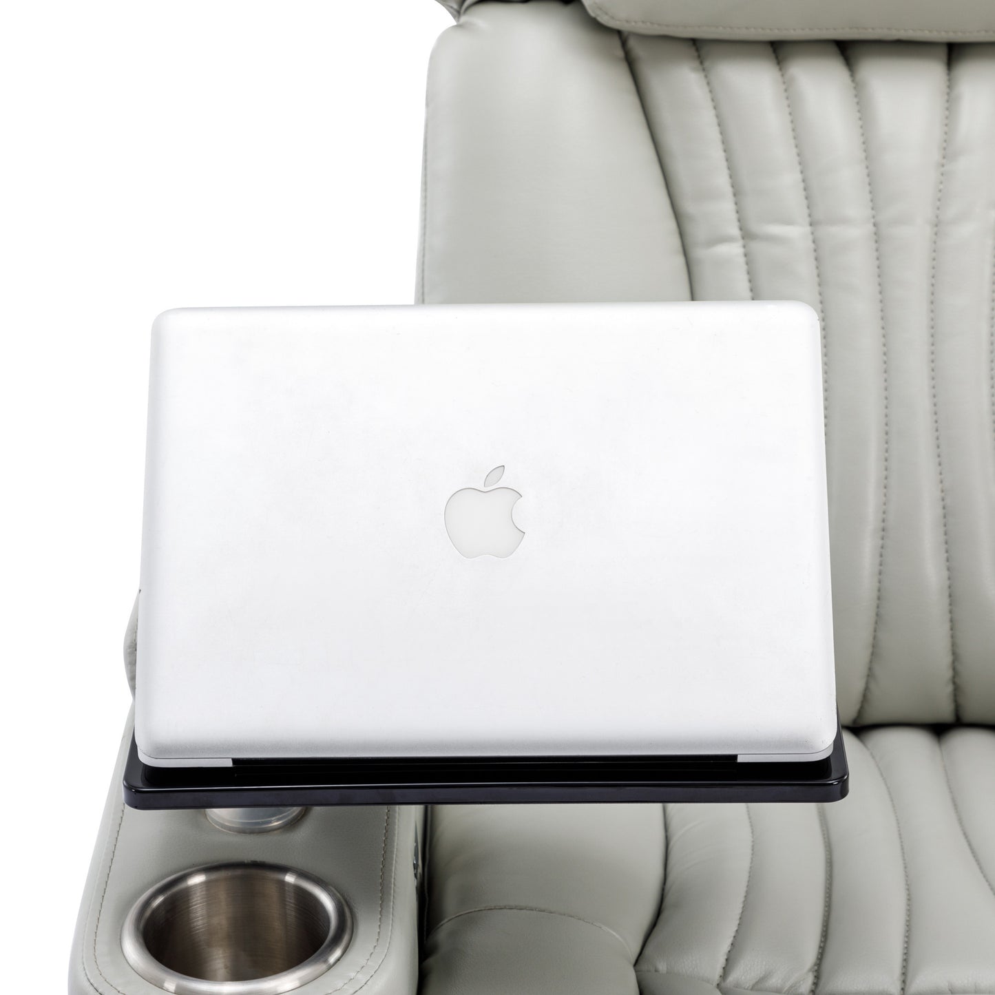 270° Power Swivel Recliner,Home Theater Seating With Hidden Arm Storage and  LED Light Strip,Cup Holder,360° Swivel Tray Table,and Cell Phone Holder,Soft Living Room Chair,Grey