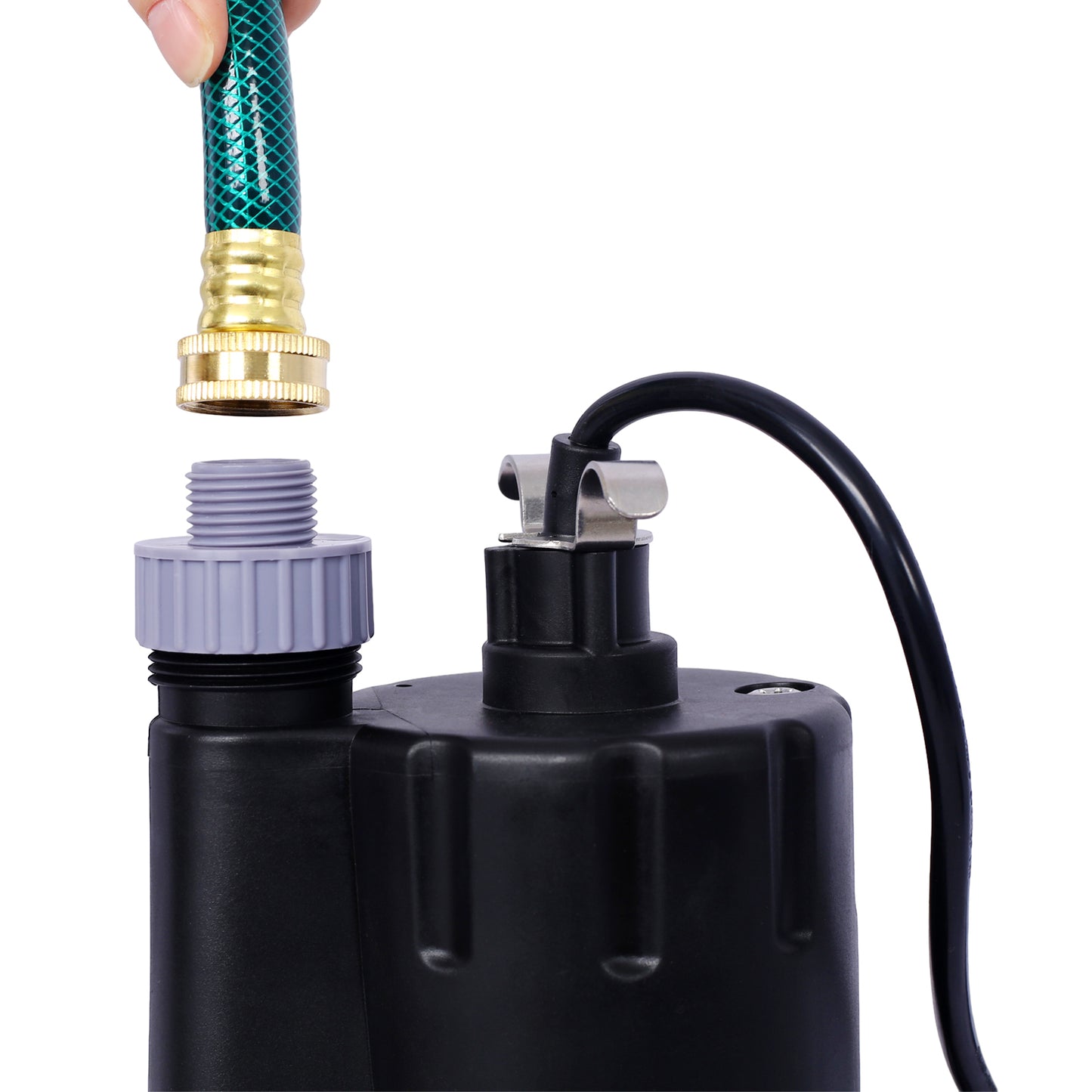 Submersible Water Pump, 1/4HP 2000GPH Thermoplastic Utility Pump Portable Electric Water Pump Sump Pump, With 10 Feet Power Cord.