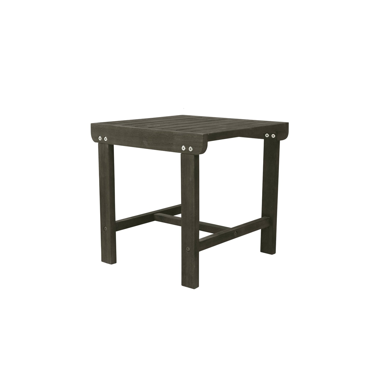 Caladesi Poolside Grey-washed Vintage Wood Side Table