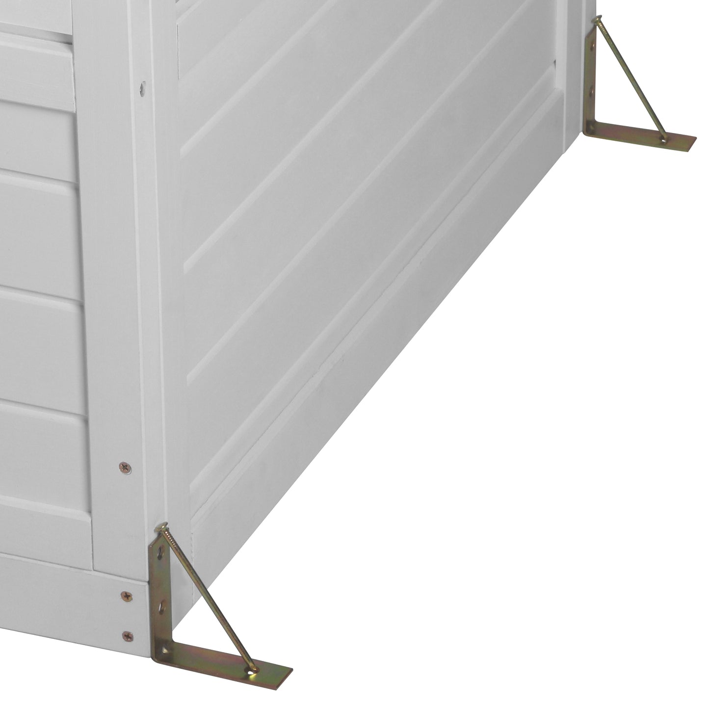 TOPMAX 78-inch Wooden Greenhouse Cold Frame with 4 Independent Skylights and 2 Folding Middle Shelves, Walk-in Outdoor Greenhouse, White