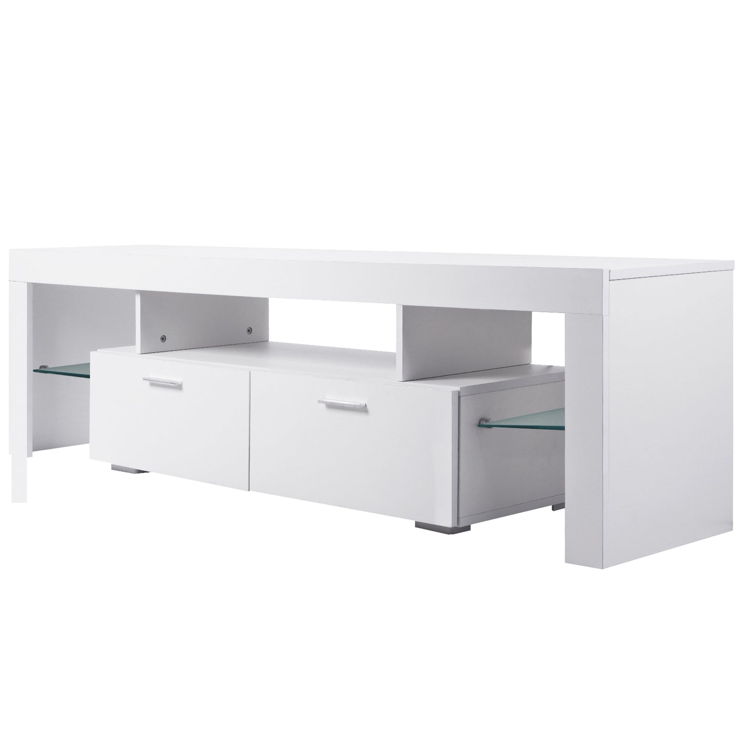 LED TV stand modern TV stand with storage Entertainment Center with drawer TV cabinet for Up to 75 inch for Gaming Living Room Bedroom