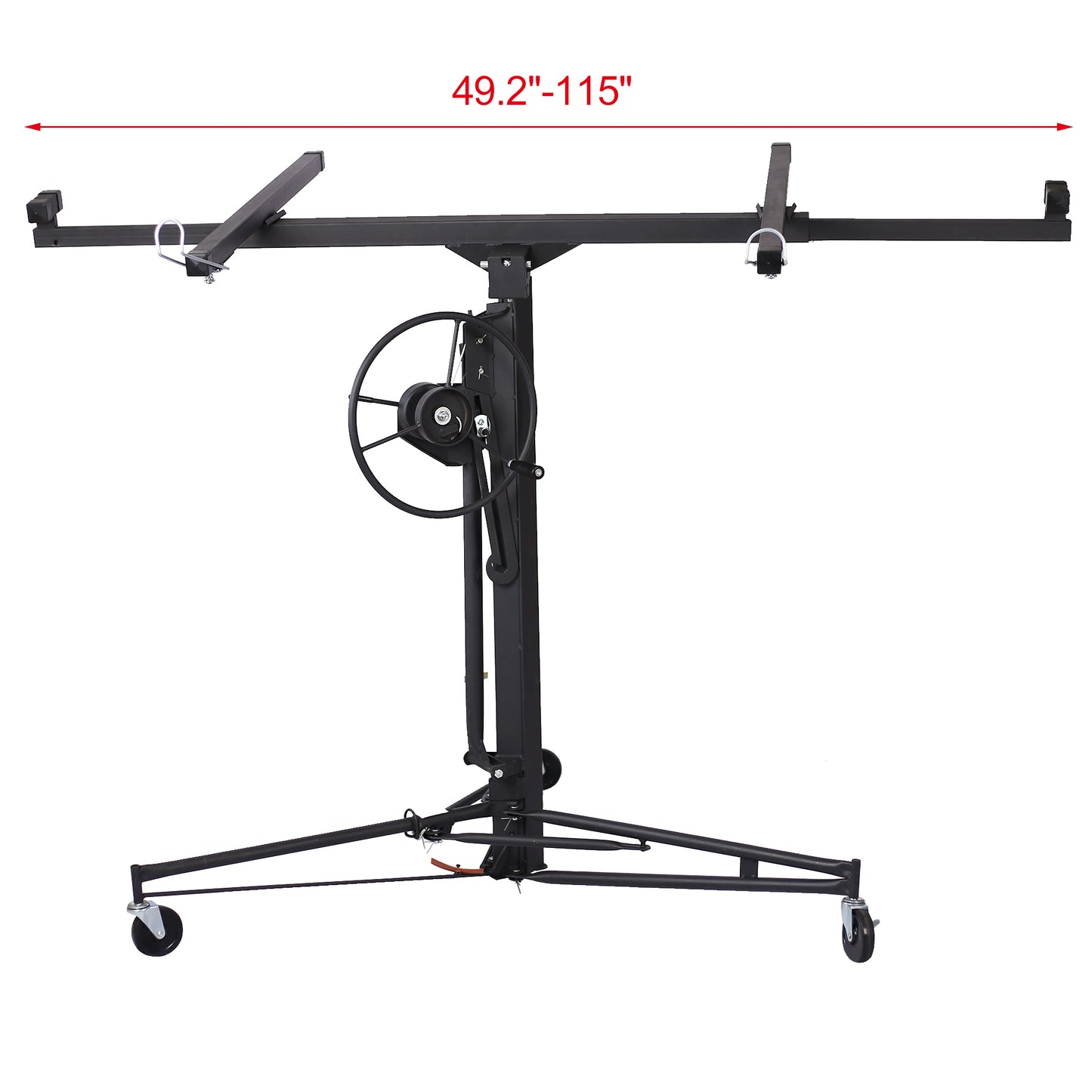 Drywall Lift Panel 11' Lift Drywall Panel Hoist Jack Lifter, black