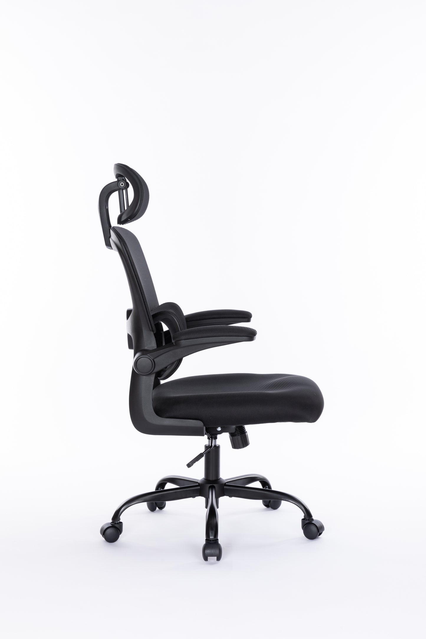 Ergonomic Mesh Office Chair with 3D Adjustable Lumbar Support, High Back Desk Chair with Flip-up Arms, Executive Computer Chair Home Office Task Swivel Rolling Chairs for Adults