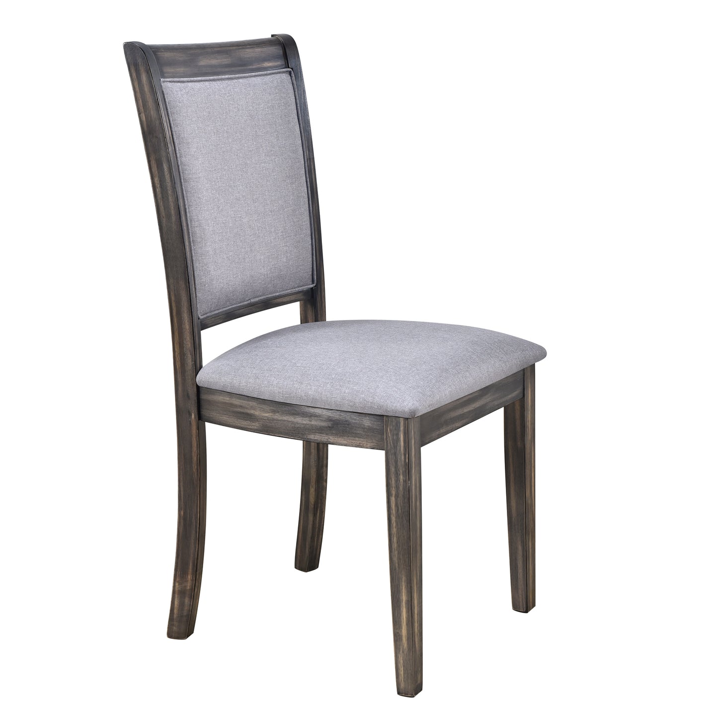 TOPMAX 7-Piece Updated 76.9inch Extendable Trestle Dining Table Set with Removable Leaf, Kitchen Table Set with Upholstered Side Chair and Arm Chair, Set of 6, Grey