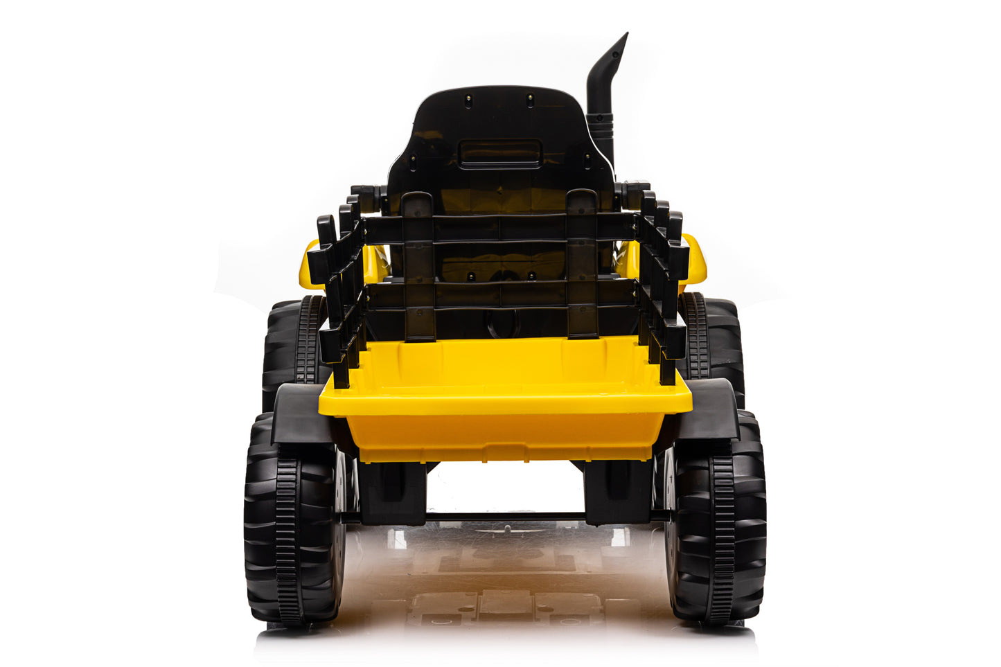 Ride on Tractor, 12 V Battery Powered Electric Vehicle Toy w/Remote Control,music, LED Lights, Removable trailer bucket, Safety Belt