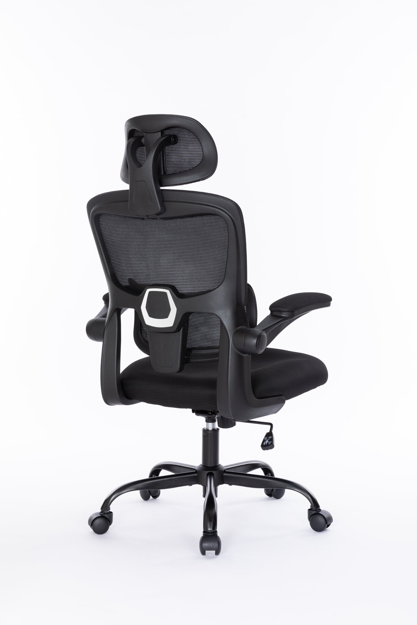 Ergonomic Mesh Office Chair with 3D Adjustable Lumbar Support, High Back Desk Chair with Flip-up Arms, Executive Computer Chair Home Office Task Swivel Rolling Chairs for Adults