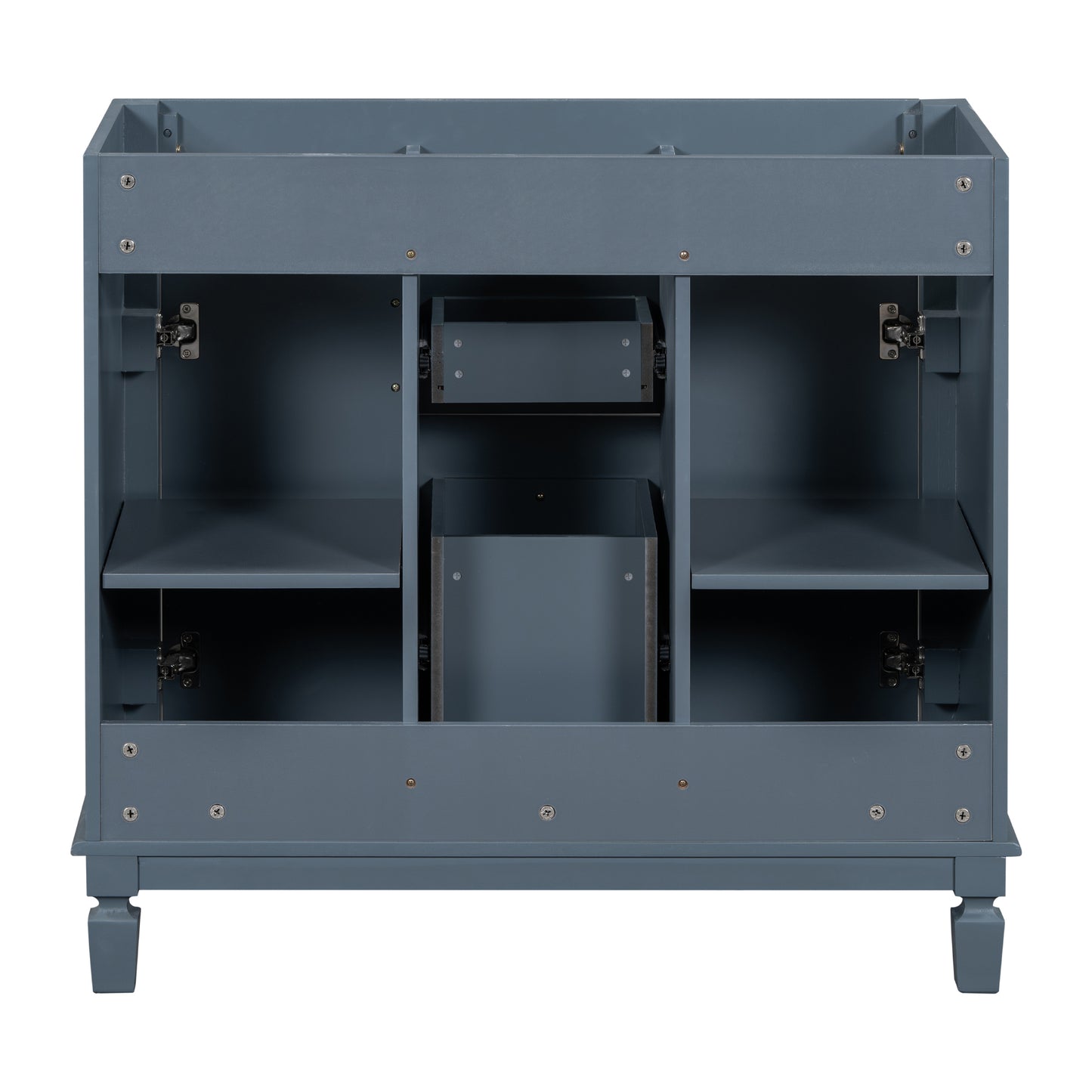 36'' Bathroom Vanity without Top Sink, Royal Blue Cabinet only, Modern Bathroom Storage Cabinet with 2 Soft Closing Doors and 2 Drawers(NOT INCLUDE BASIN SINK)
