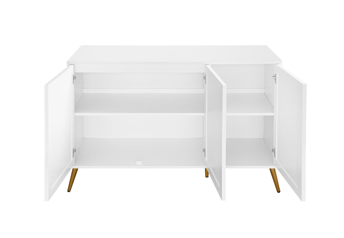 3 Door Storage Cabinet Accent Cabinet with Storage,Sideboard with Adjustable Shelf, Kitchen Cabinet, Diamond-shaped decoration Door for Living Room, Kitchen, Dining Room ,Enchence