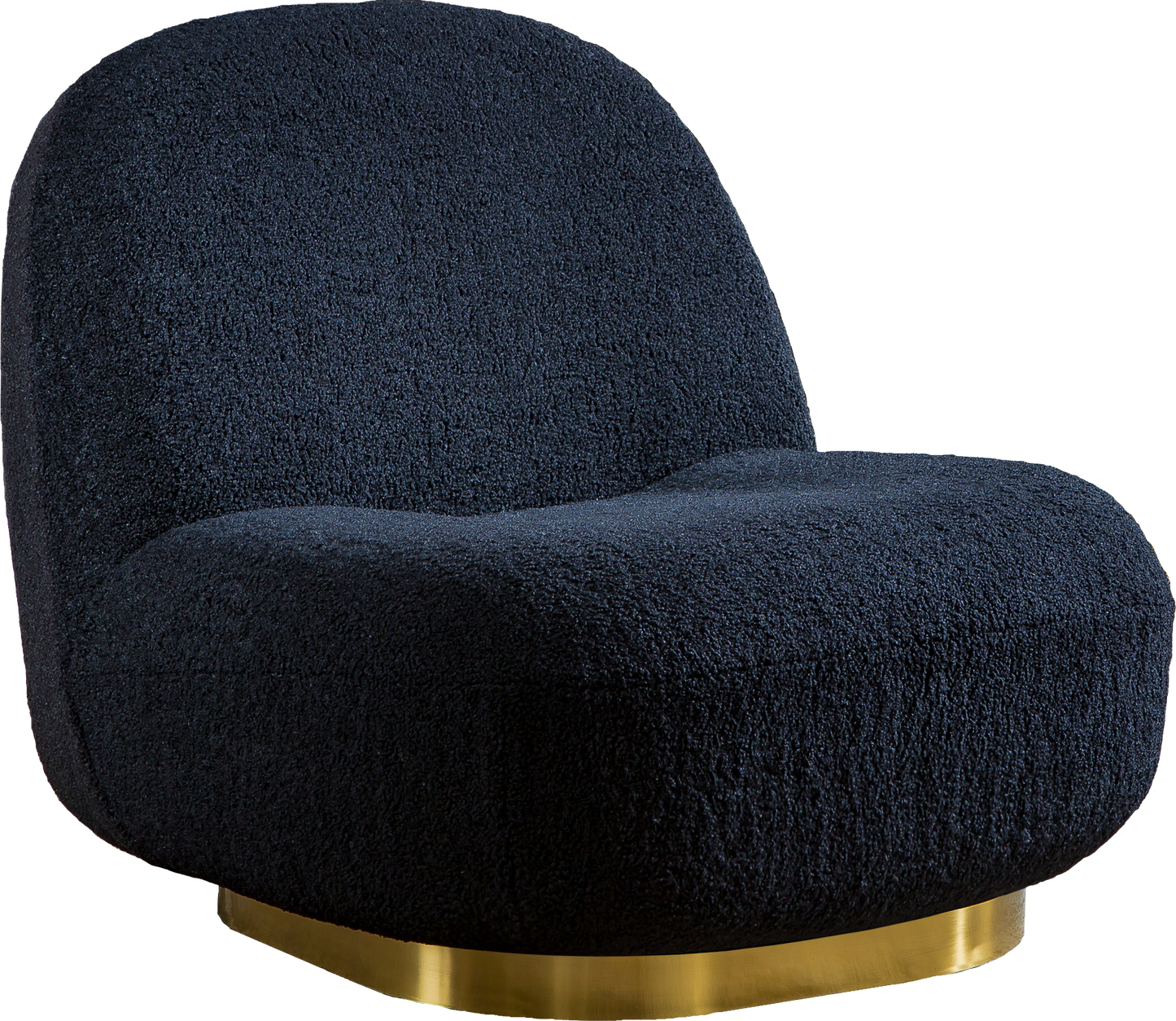 Modern Velvet Swivel Accent Chair, Swivel Barrel Chair with Gold Finish Stainless Steel Base