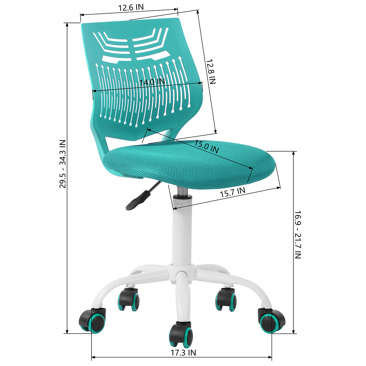 Plastic Task Chair/ Office Chair - AQUA