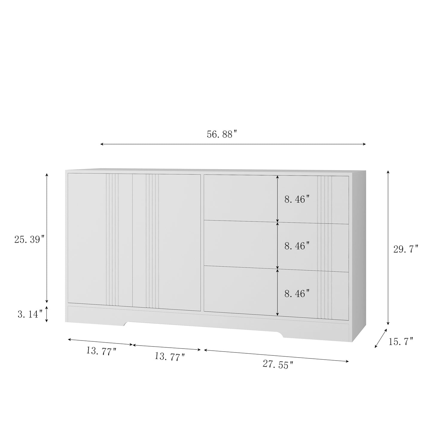 Sideboard Buffet Cabinet with Storage, Modern Kitchen Buffet Storage Cabinet with Drawer and Doors,  Large Coffee Bar with Adjustable Shelves for Kitchen