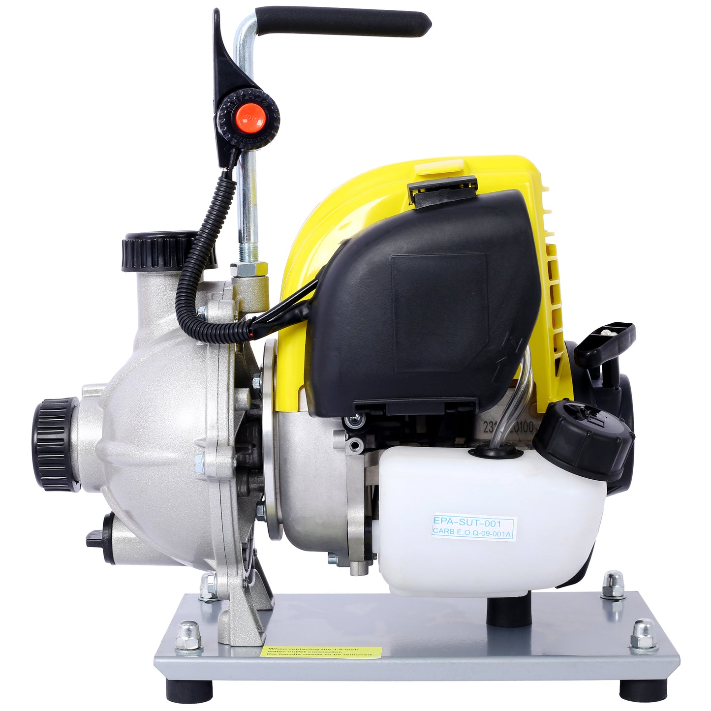 38CC 4 Stroke Gasoline Water Pump 1.5Inch Portable Gas Powered Transfer Pump Commercial Engine Water Pump for Flood Landscaping or Gardening Irrigation 8500r/min,10FT x 1"Suction 1.5"  lay flat hose