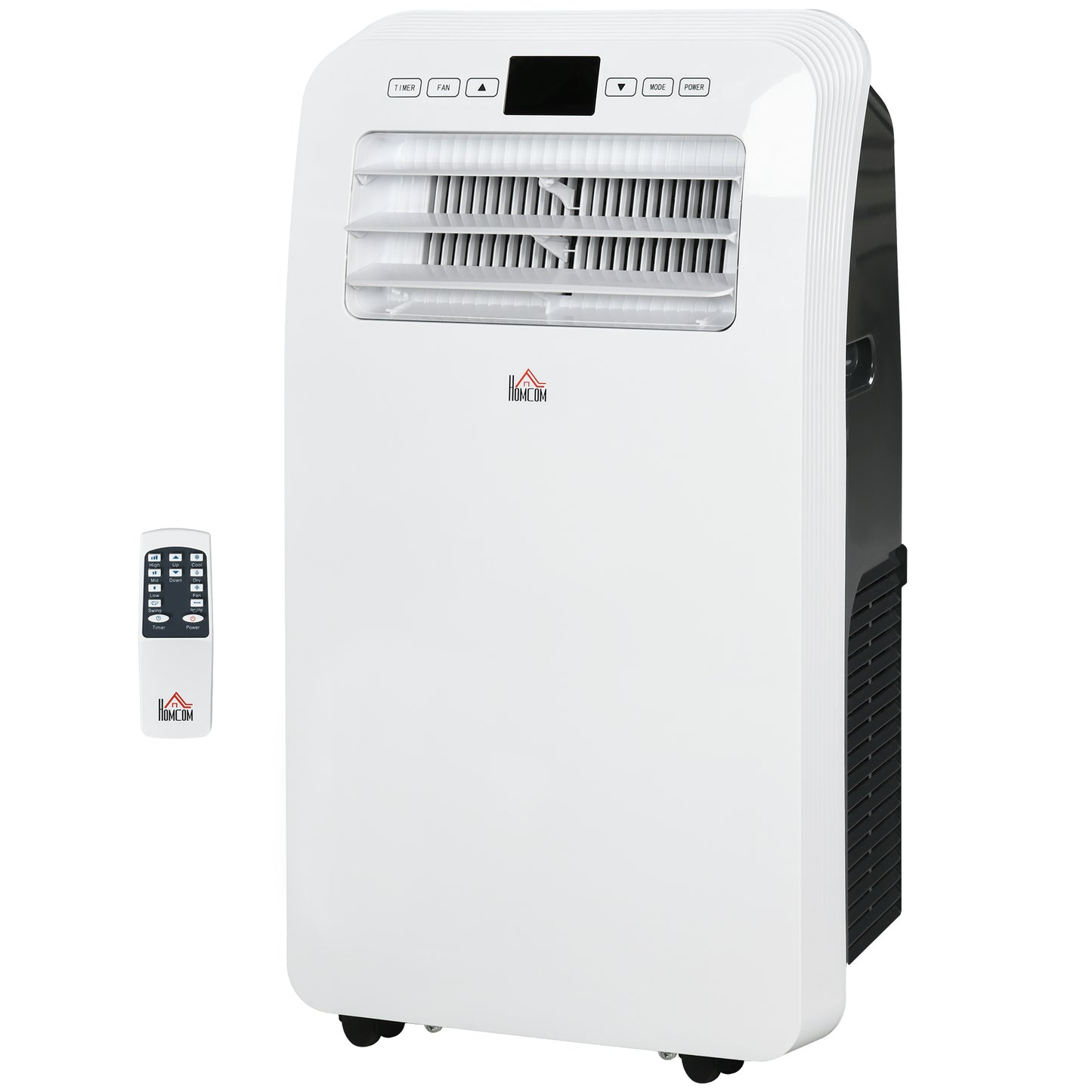 HOMCOM 12000 BTU Portable Air Conditioner for Rooms Up to 550 Sq. Ft., 3-in-1 AC Unit with Dehumidifier, Cooling Fan, Remote, 24H Timer On/Off, Window Installation Kit