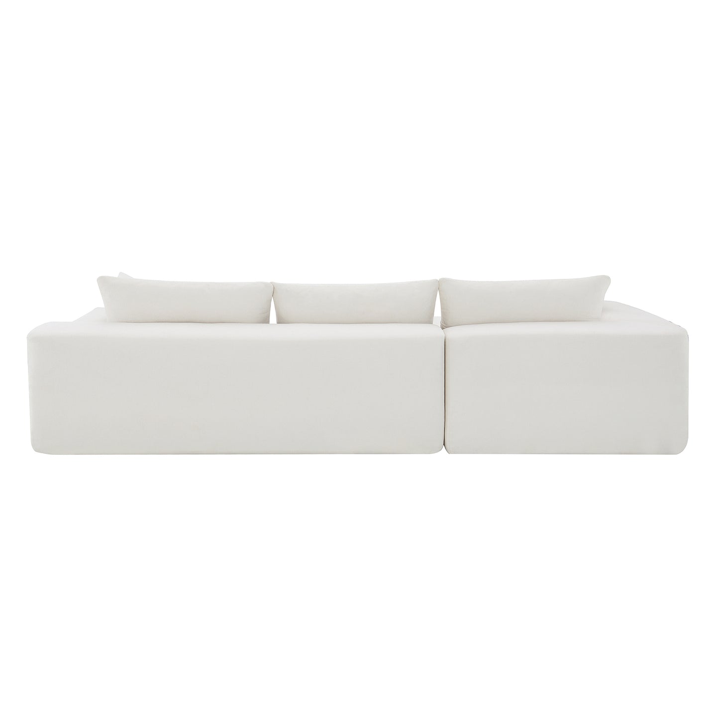 [VIDEO provided] [New] 109*68" Modular Sectional Living Room Sofa Set, Modern Minimalist Style Couch, Upholstered Sleeper Sofa for Living Room, Bedroom, Salon, 2 PC Free Combination, L-Shape, White