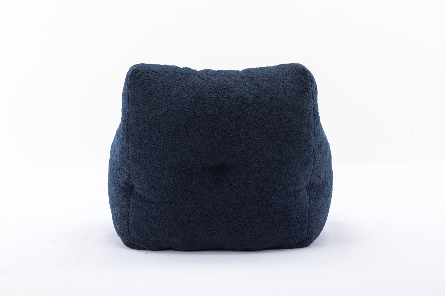 010-Soft Teddy Fabric Tufted Foam Bean Bag Chair With Teddy Fabric Dark Blue