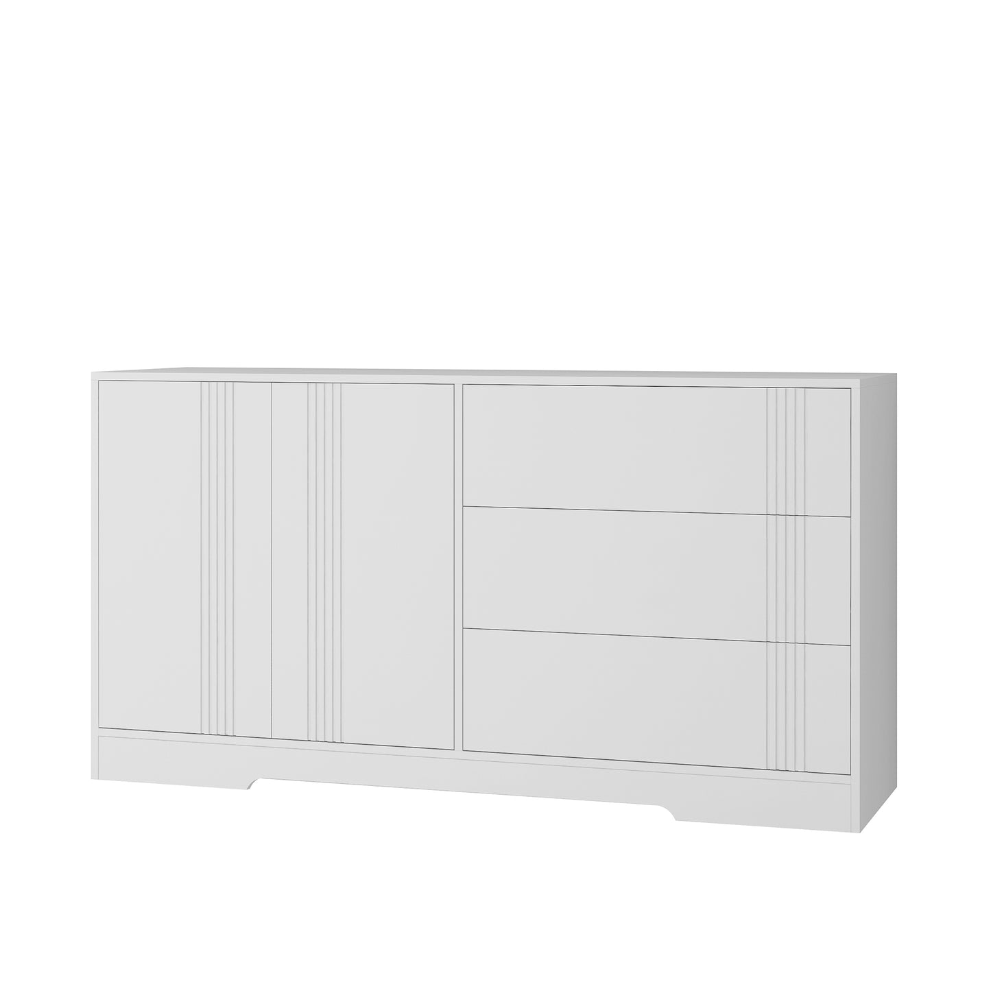 Sideboard Buffet Cabinet with Storage, Modern Kitchen Buffet Storage Cabinet with Drawer and Doors,  Large Coffee Bar with Adjustable Shelves for Kitchen