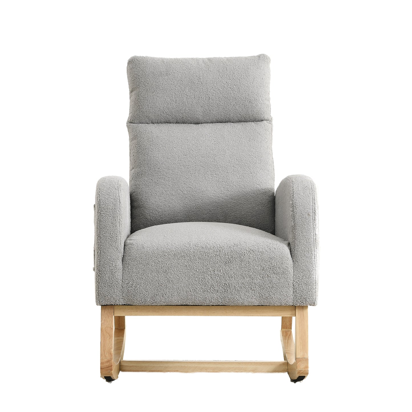 [Video] Welike 27.6"W Modern Accent High Backrest Living Room Lounge Arm Rocking Chair, Two Side Pocket(W83453336)