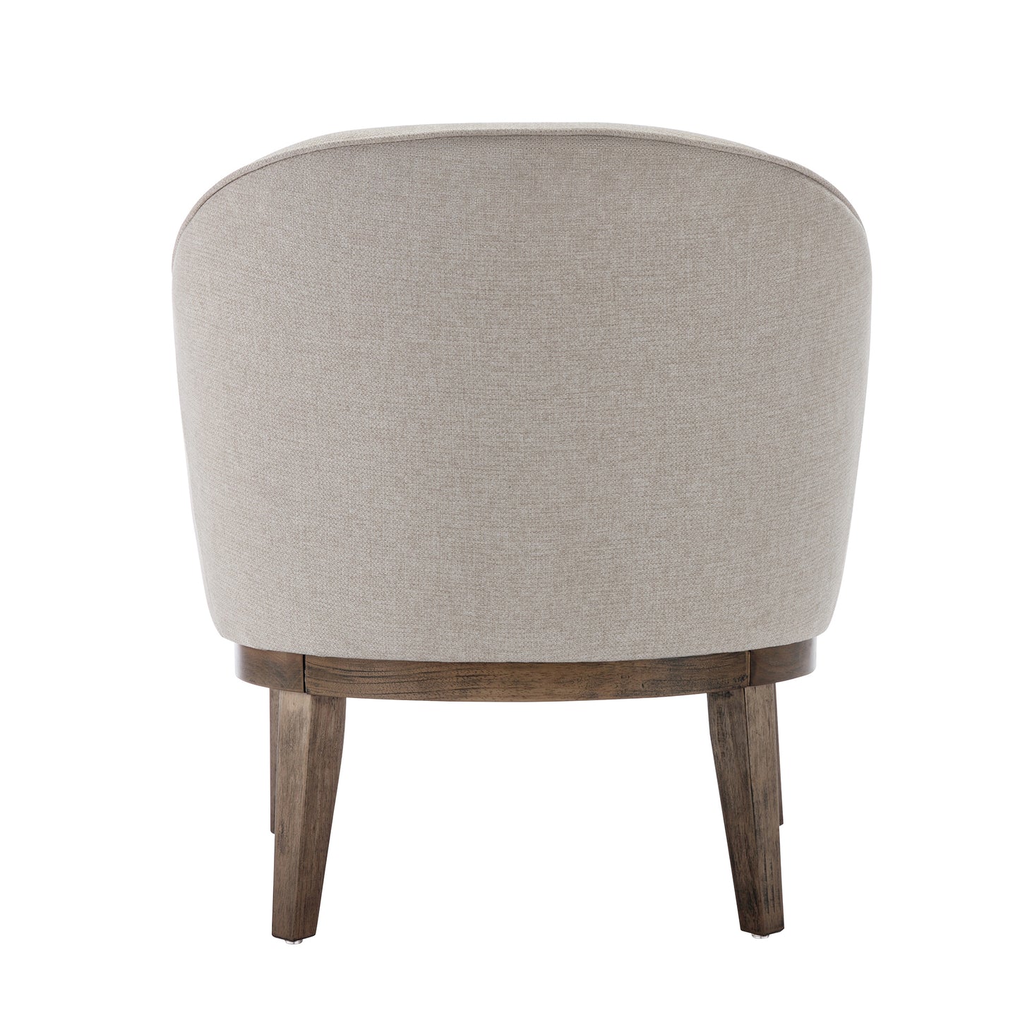 Modern Mid-Century Armchair Accent Chair with Pillow and Solid Wood leg, Beige
