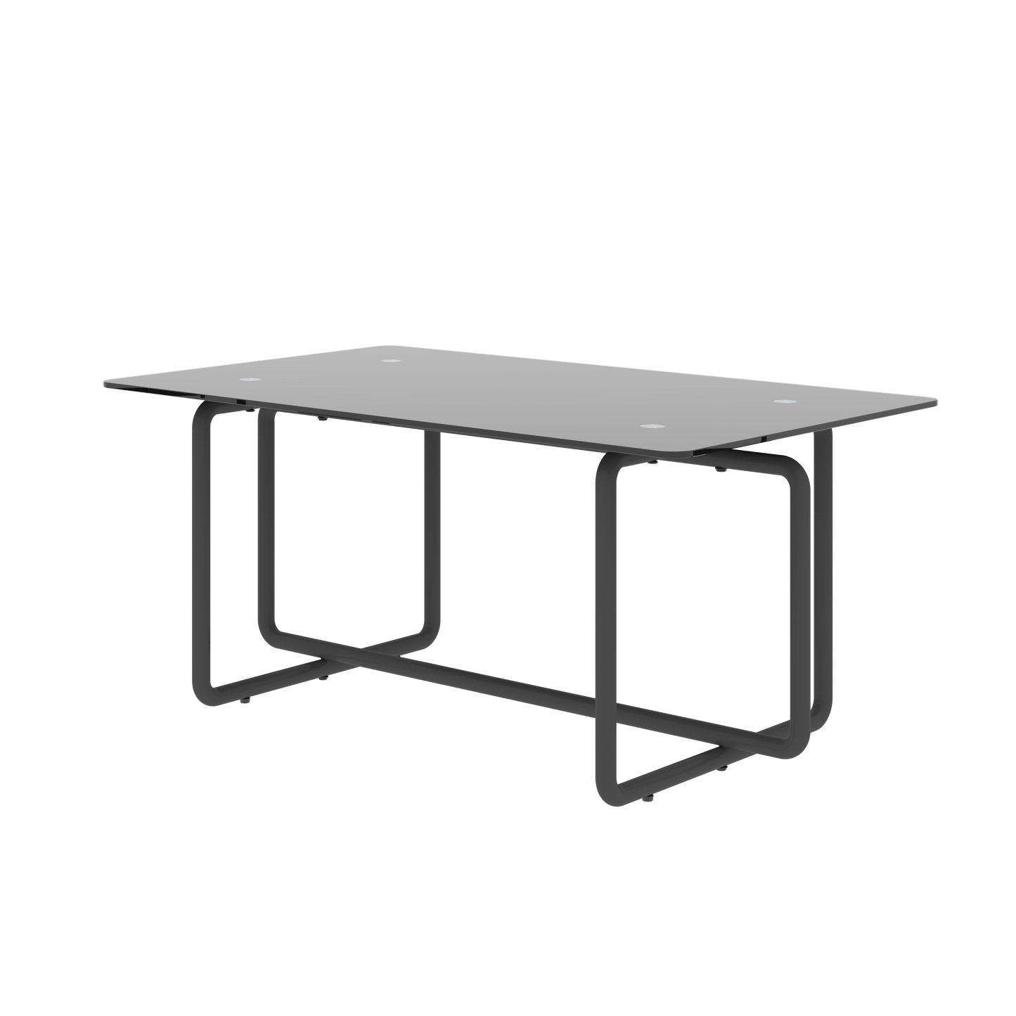 Modern Tempered Glass Tea Table Coffee Table, Table for Living Room,Black