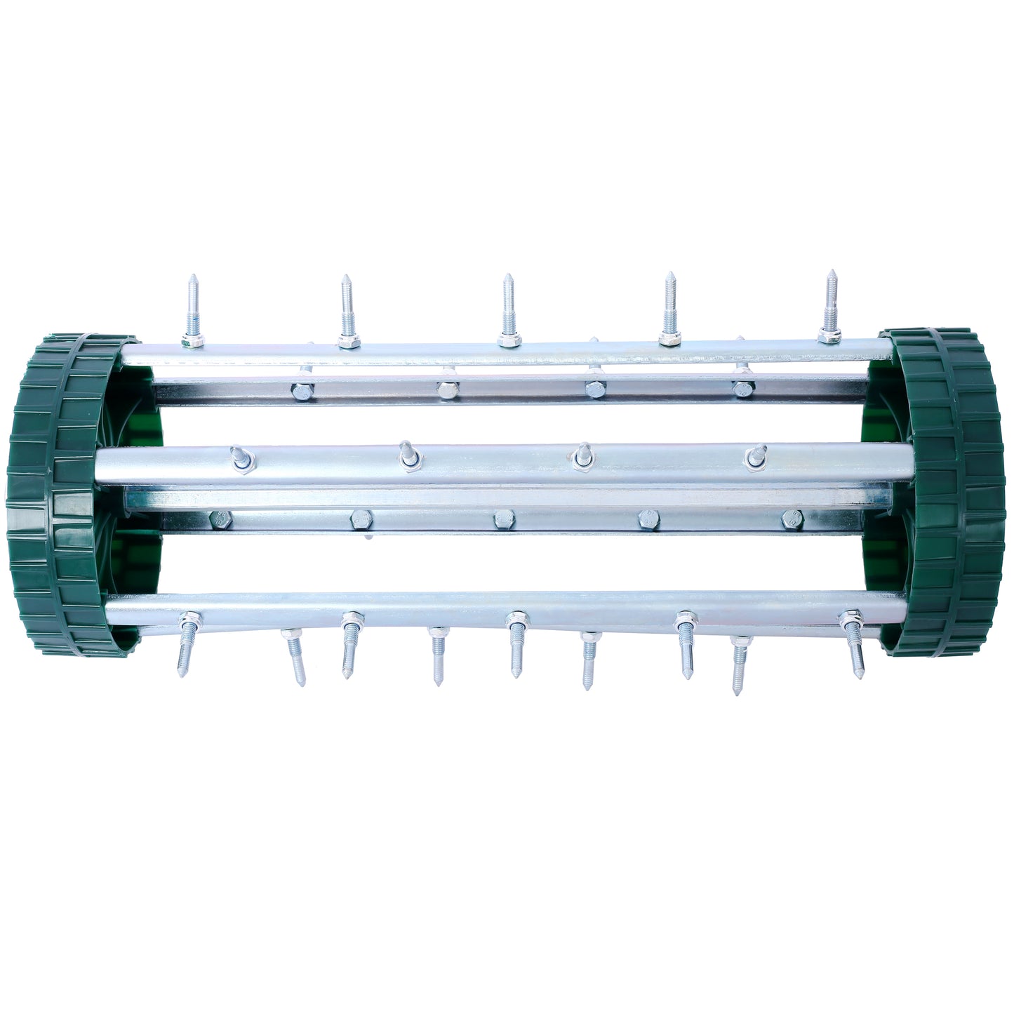 Spike Lawn Aerator, Heavy Duty Rolling Lawn Aerator, Garden Yard Rotary Push Lawn Aeration with Steel Handle