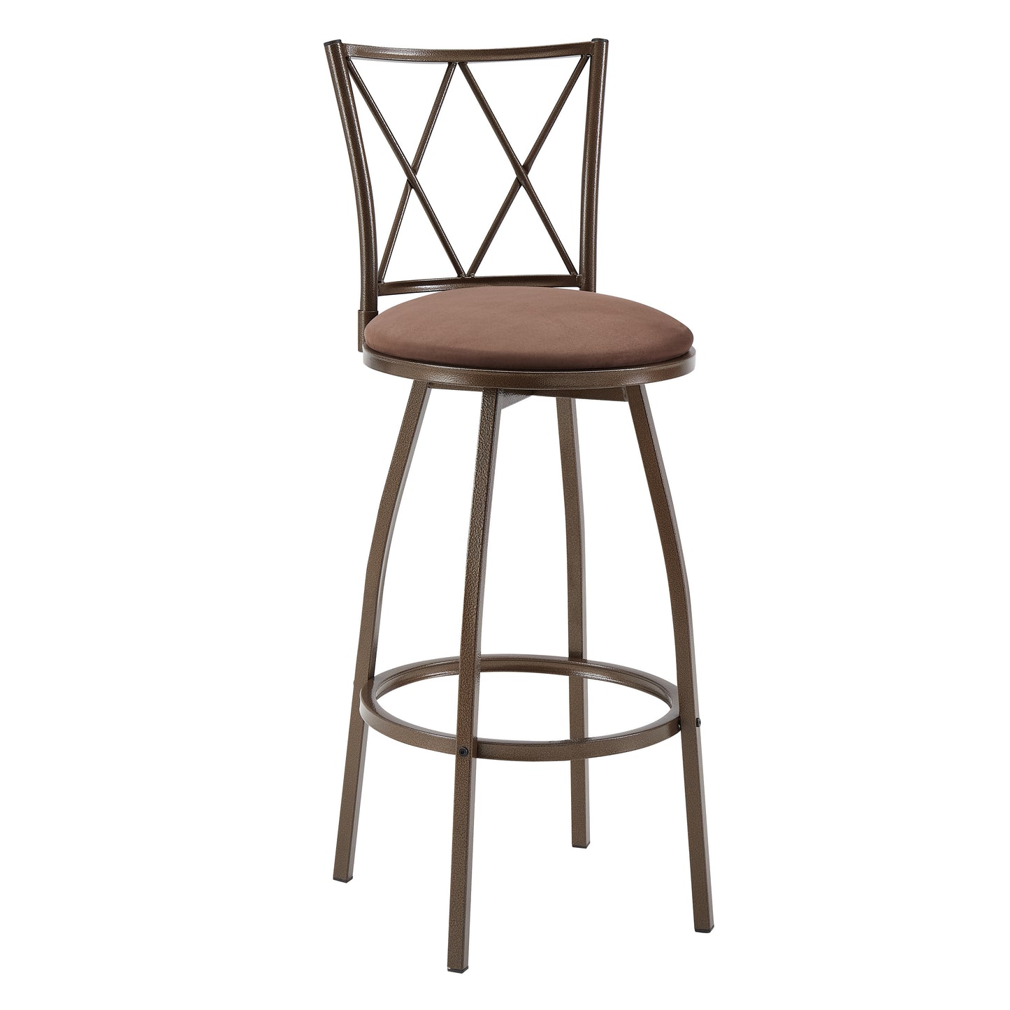 3-Piece Bar Steels Kitchen Dining Room Table Set Retro Brown Bar Chair for Dining Room