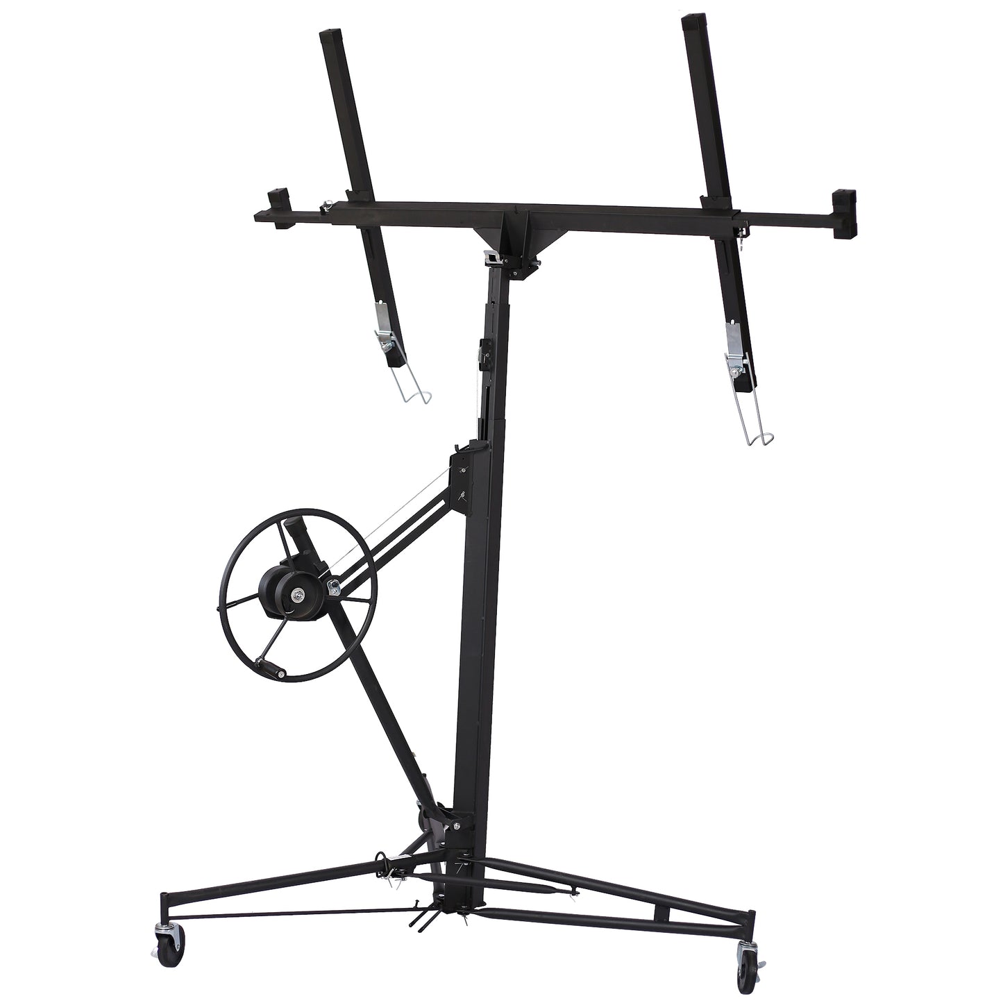 Drywall Lift Panel 11' Lift Drywall Panel Hoist Jack Lifter, black