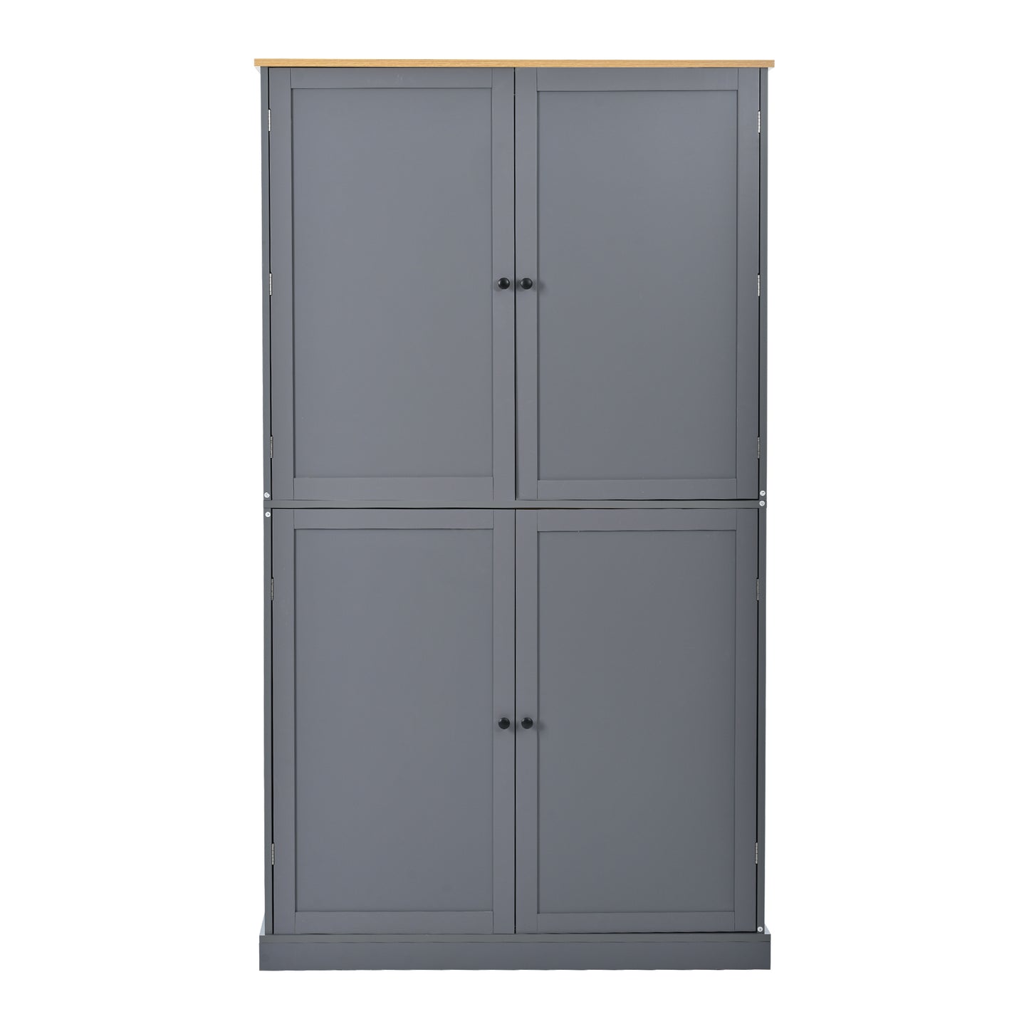 [Assembly Video Provided]TOPMAX 40.2x20x71.3inch High Freestanding Kitchen Pantry Large Cupboard Storage Cabinet with 2 Drawers, 2 Adjustable Shelves, 8 Door Shelves for Kitchen, Dining Room,Gray