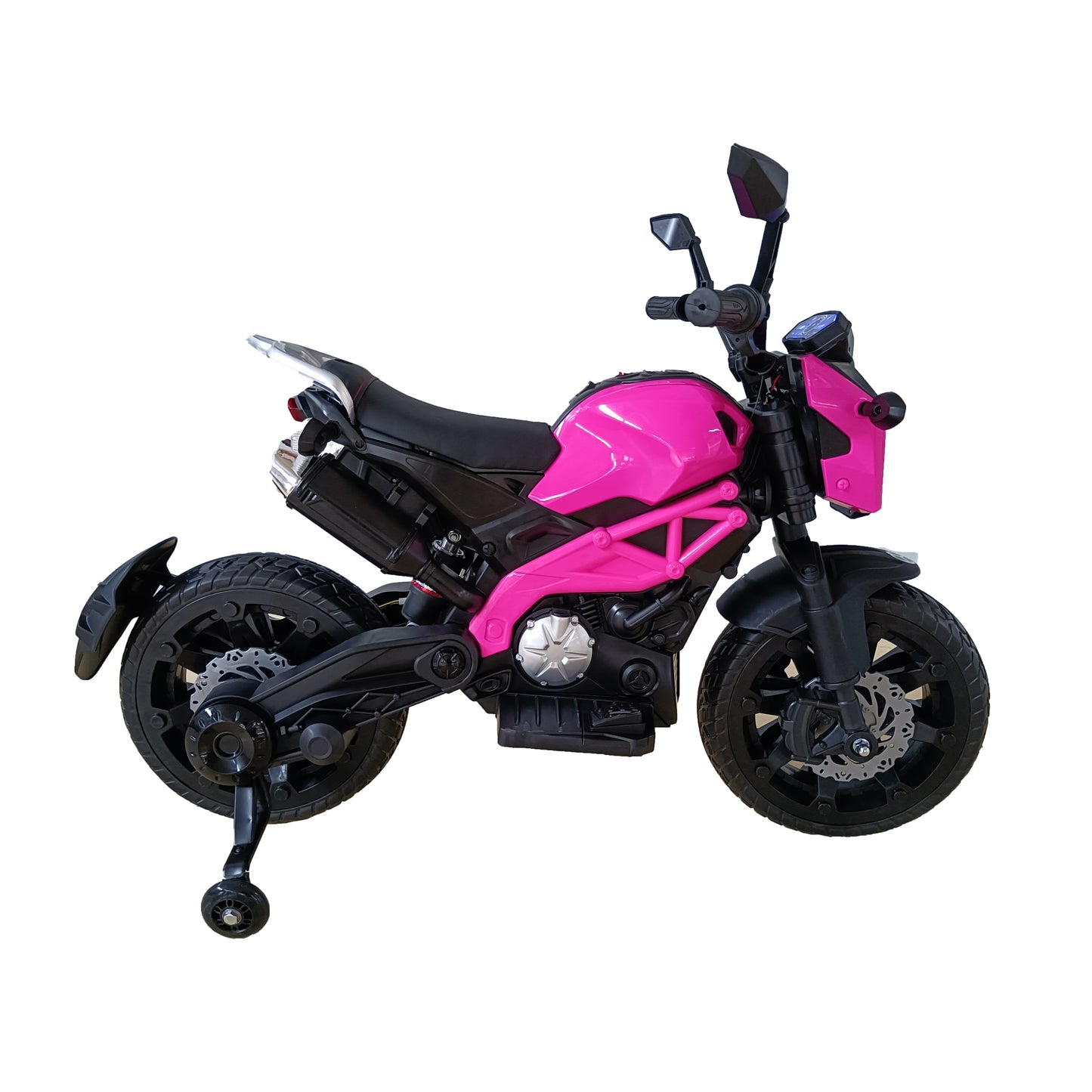Electric Motorcycle for Kids, kids ride on motorcycle, Tamco 12V Electric Dirt Bike with Training Wheels, Hand Racing Foot Brake,PU seat, Ride on Motorcycle for 3~6 years Boys Girls gift
