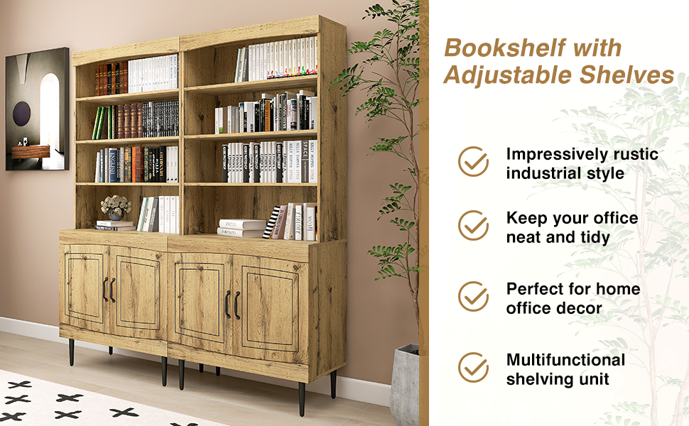 72" Kitchen Pantry Cabinet, Tall Storage Cabinet, Pantry Cupboard with Doors and Adjustable Shelves, Modern Utility Pantry Cabinet for Dining Room, Living Room (Walnut)