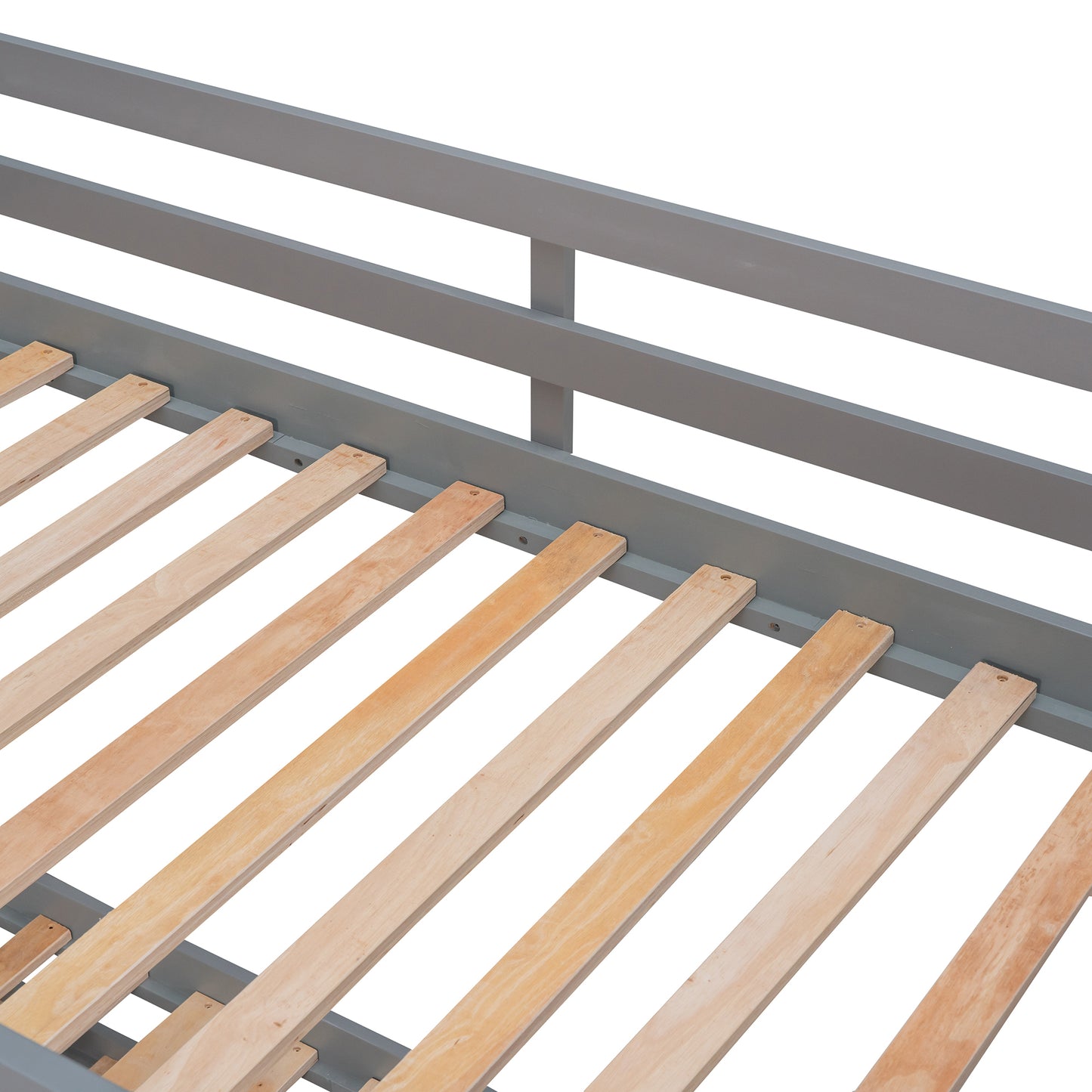 Twin-Over-Twin Bunk Bed with Twin size Trundle , Separable Bunk Bed for Bedroom - Grey