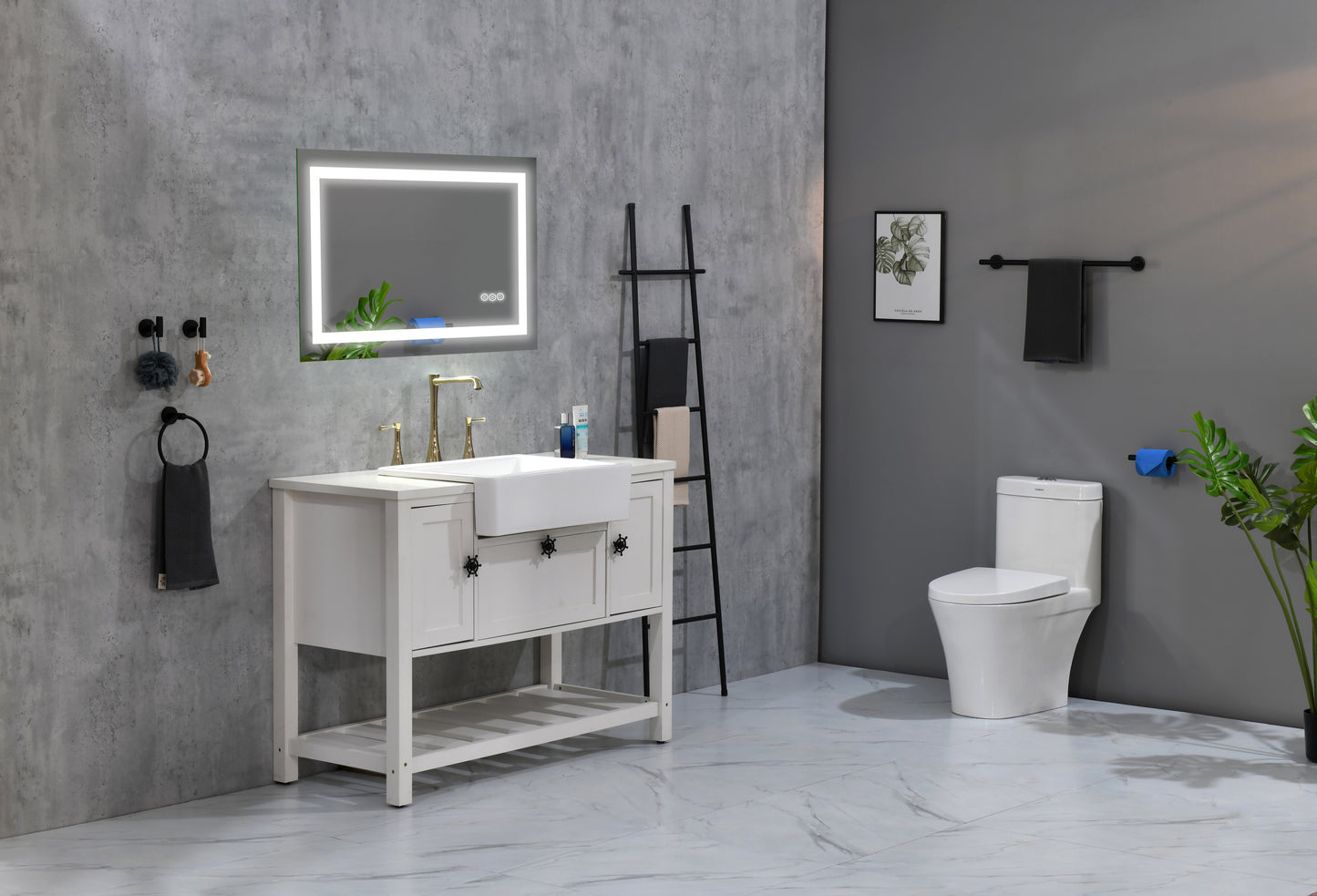 LED Bathroom Mirror32   "x  24 " with Front and Backlight, Large Dimmable Wall Mirrors with Anti-Fog, Shatter-Proof, Memory, 3 Colors, LED Vanity Mirror