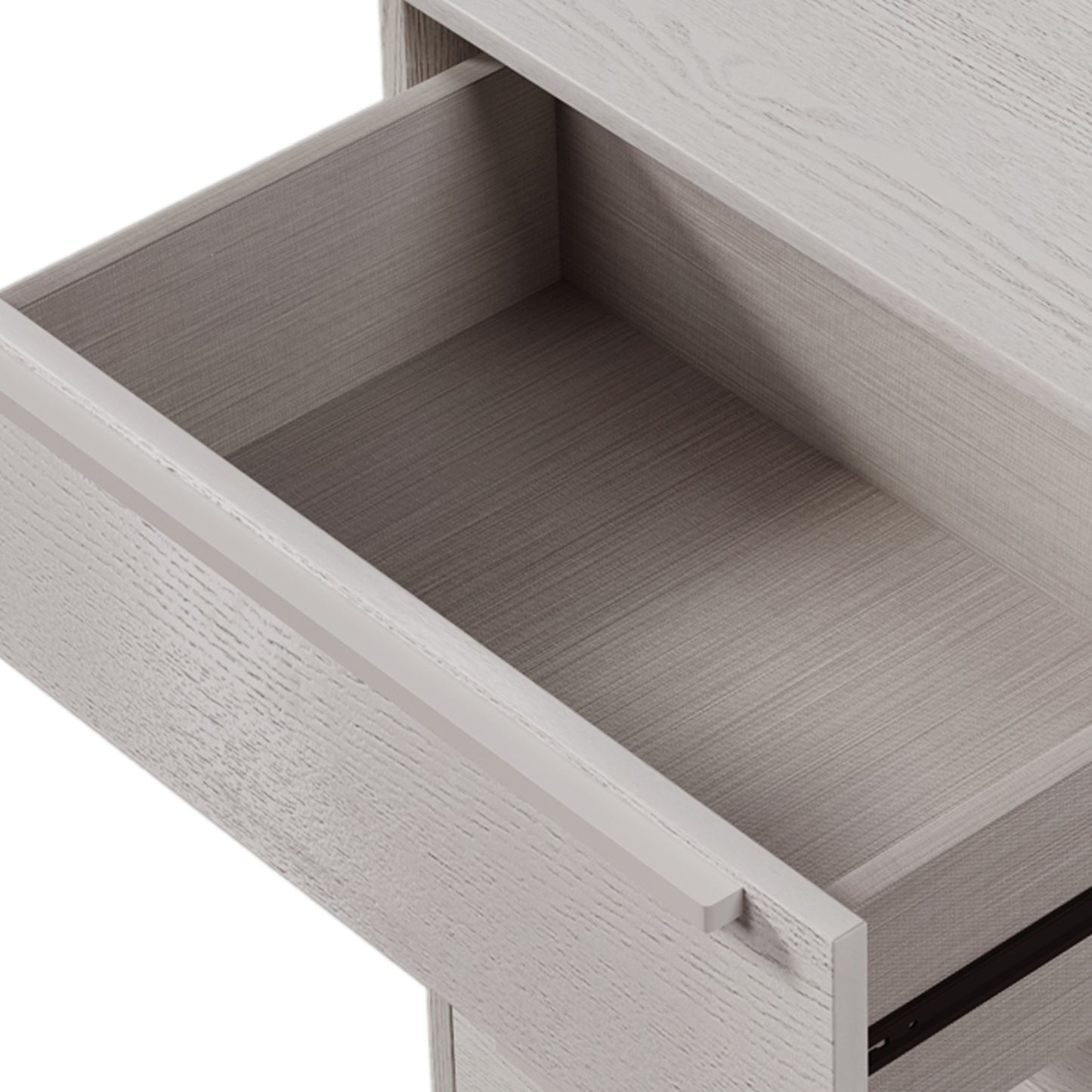 Modern Sideboard with 3 Drawers Storage Cabinet Entryway Floor Cabinet Sideboard Dresser with Solid Wood Legs for bedroom and living room , Stone Gray